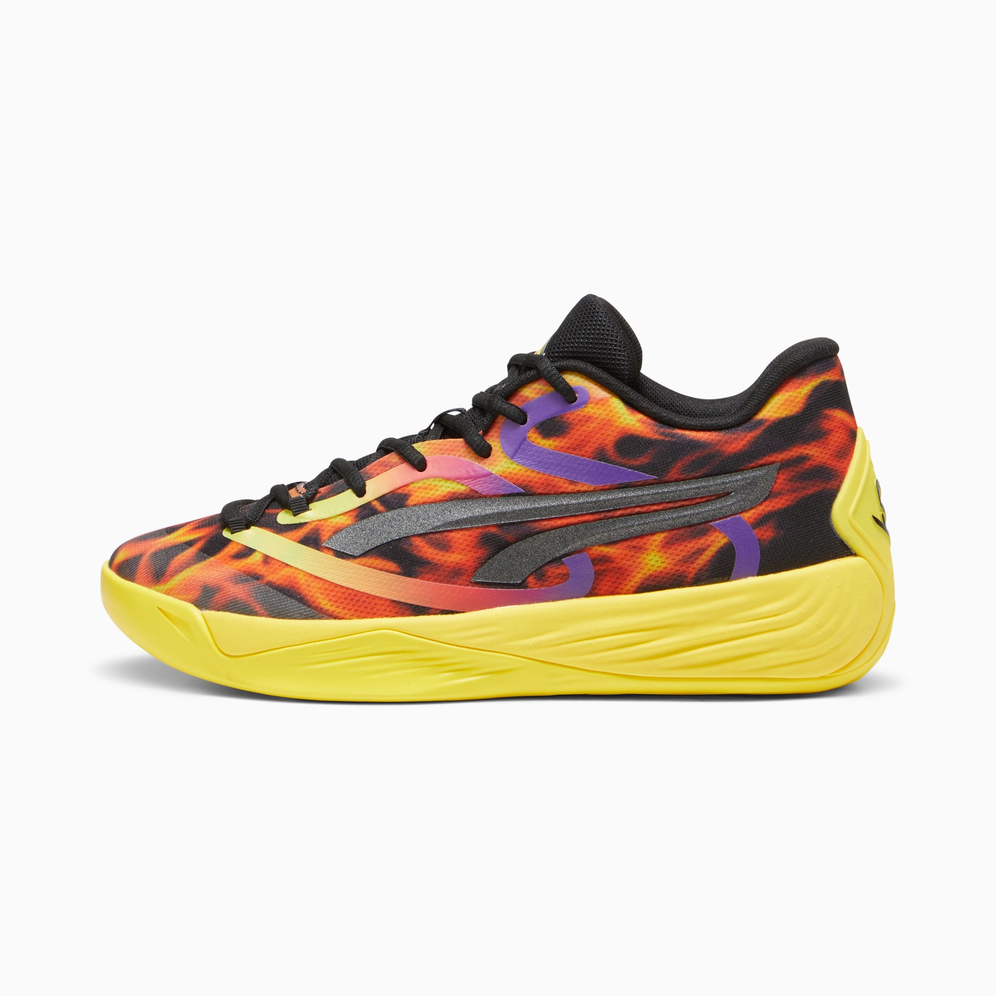 Stewie 2 Fire Women s Basketball Shoes PUMA Black Pel Yellow
