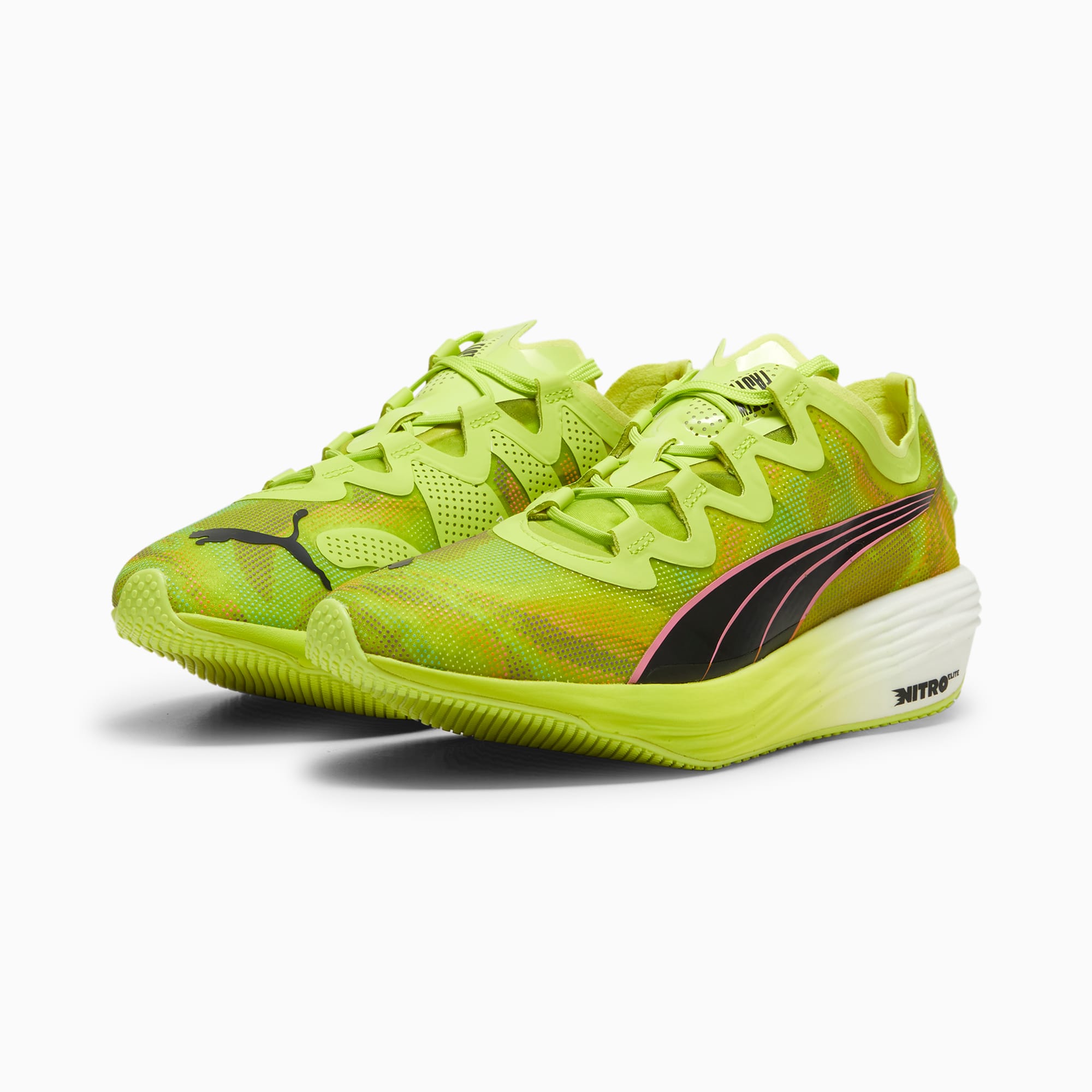 Puma Fast FWD Nitro Elite Men s Running Shoes Lime Pow Black Poison Pink 7