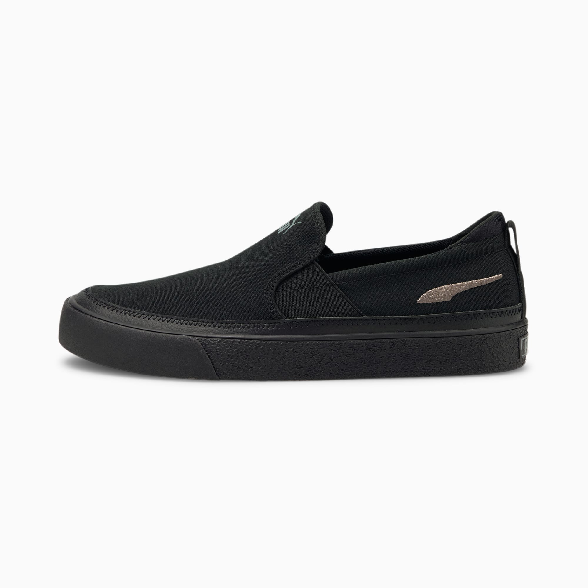 Puma slip ons black top