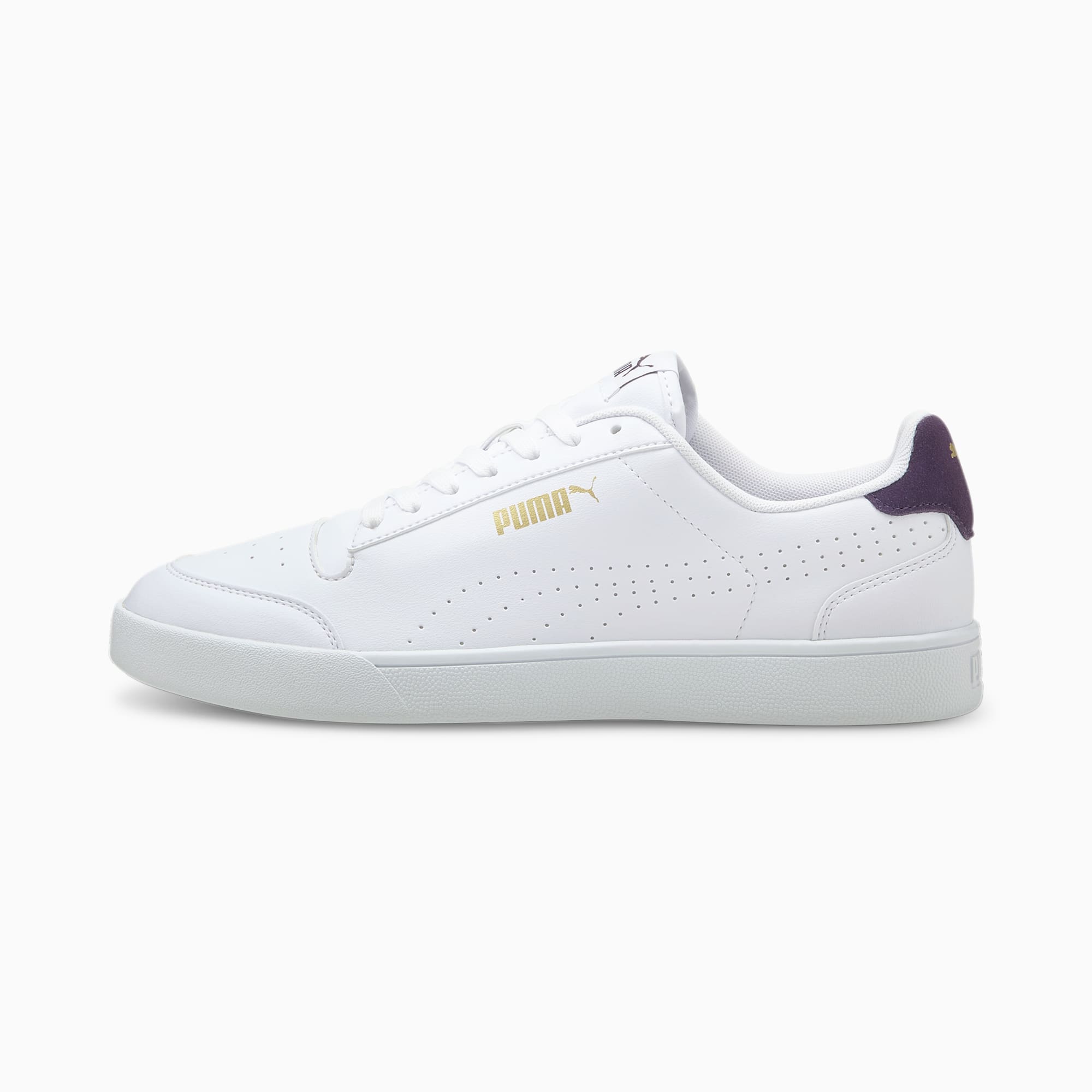 Puma white best sale gold trainers