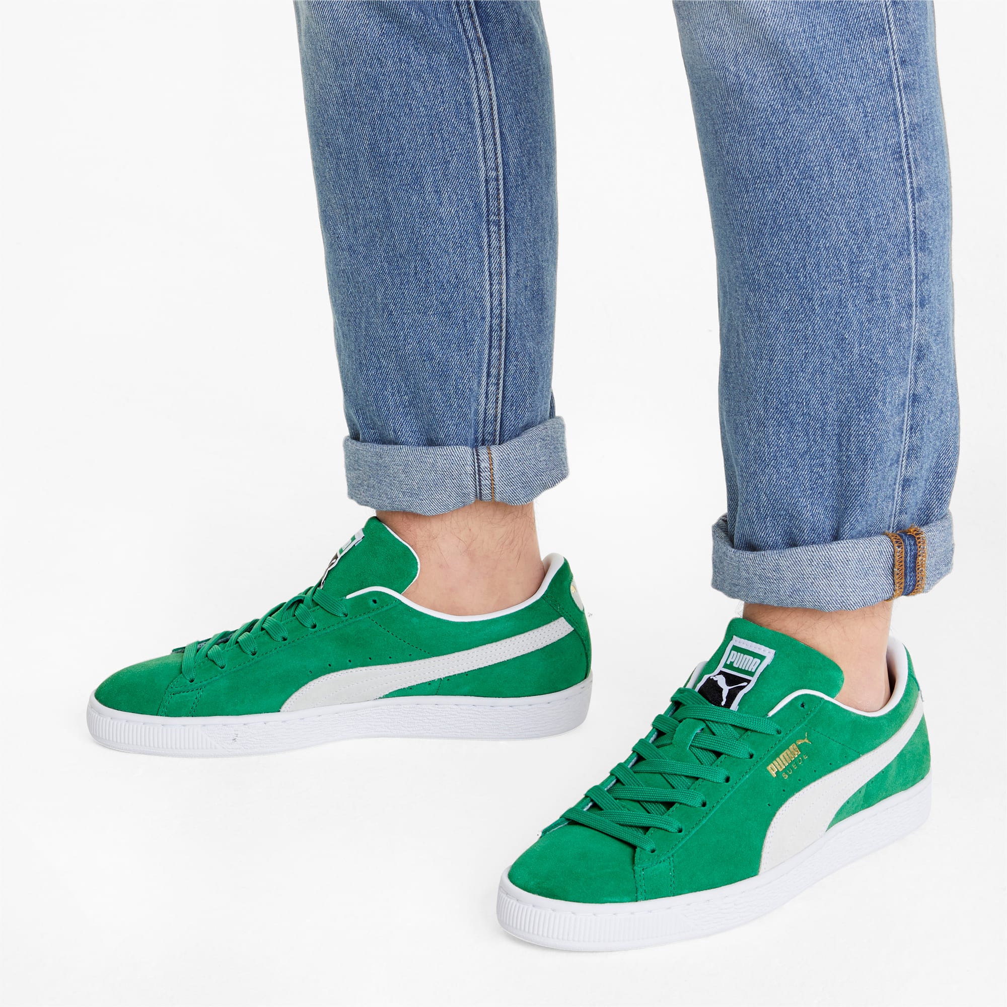 puma suede mens green