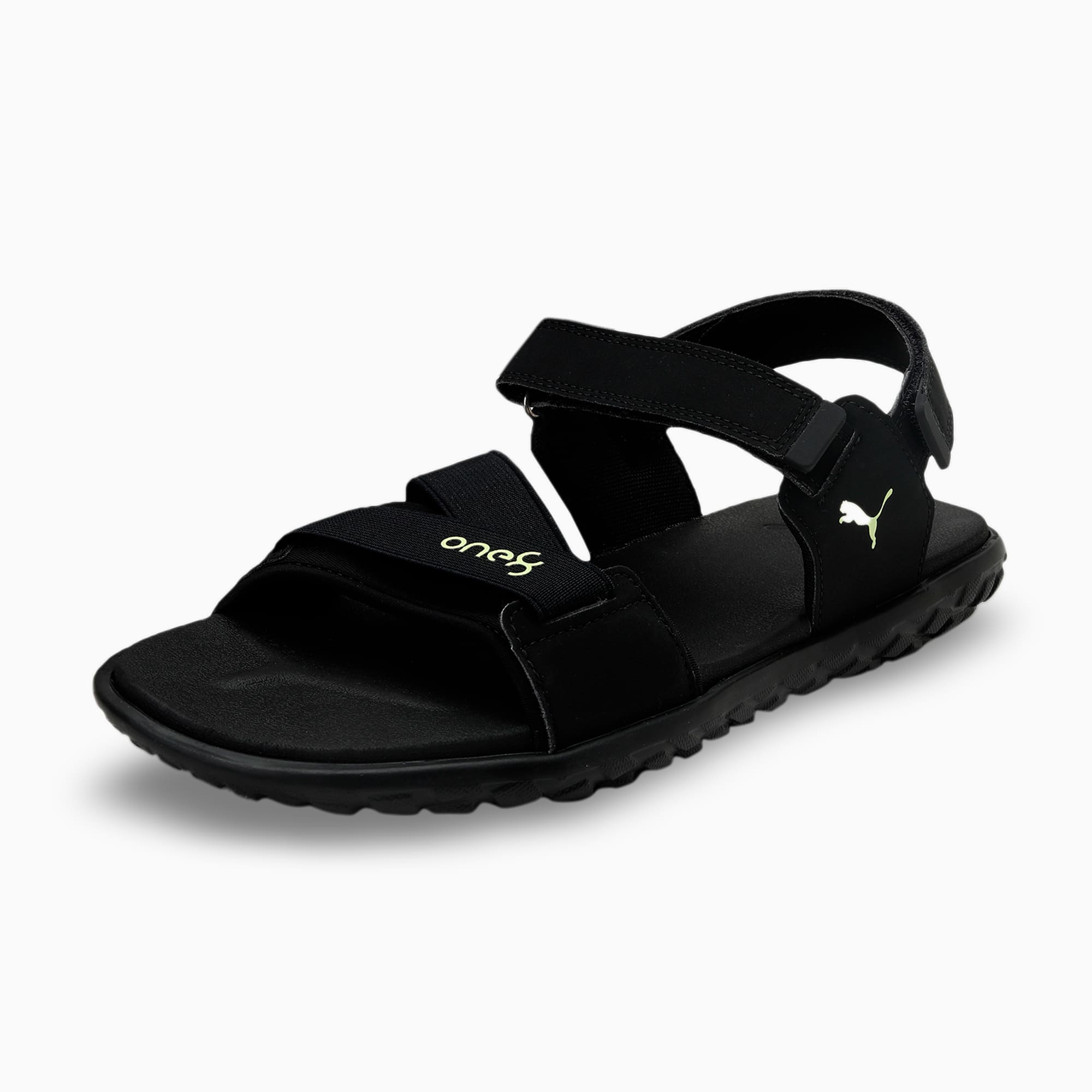 one8 Virat Kohli Strider V2 Men's Sandals | Puma Black-Sharp Green