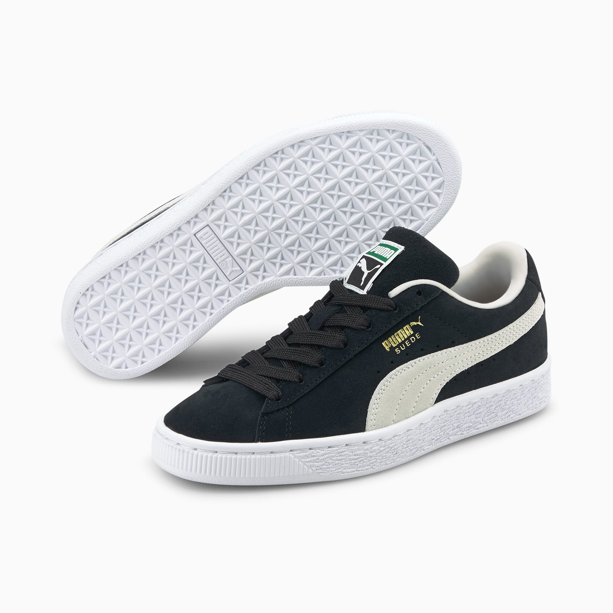 PUMA Suede JR Classic Kids Sneaker (Little Kid/ Big Kid), Black