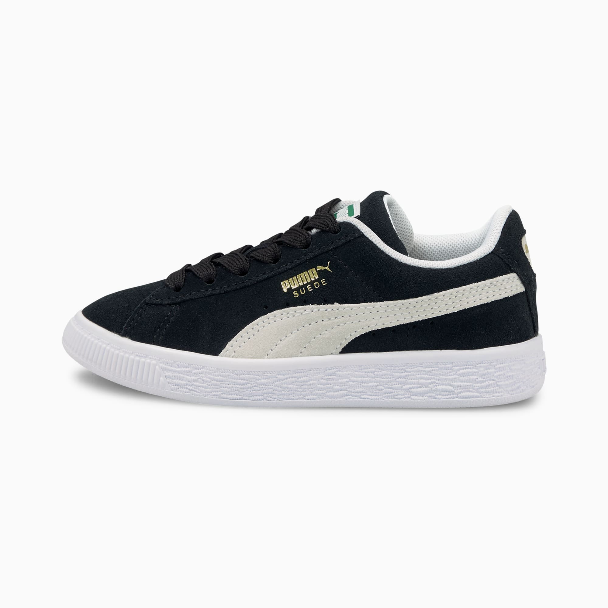 PUMA Suede JR Classic Kids Sneaker (Little Kid/ Big Kid), Black/White, 1 US  Little Kid : : Clothing, Shoes & Accessories