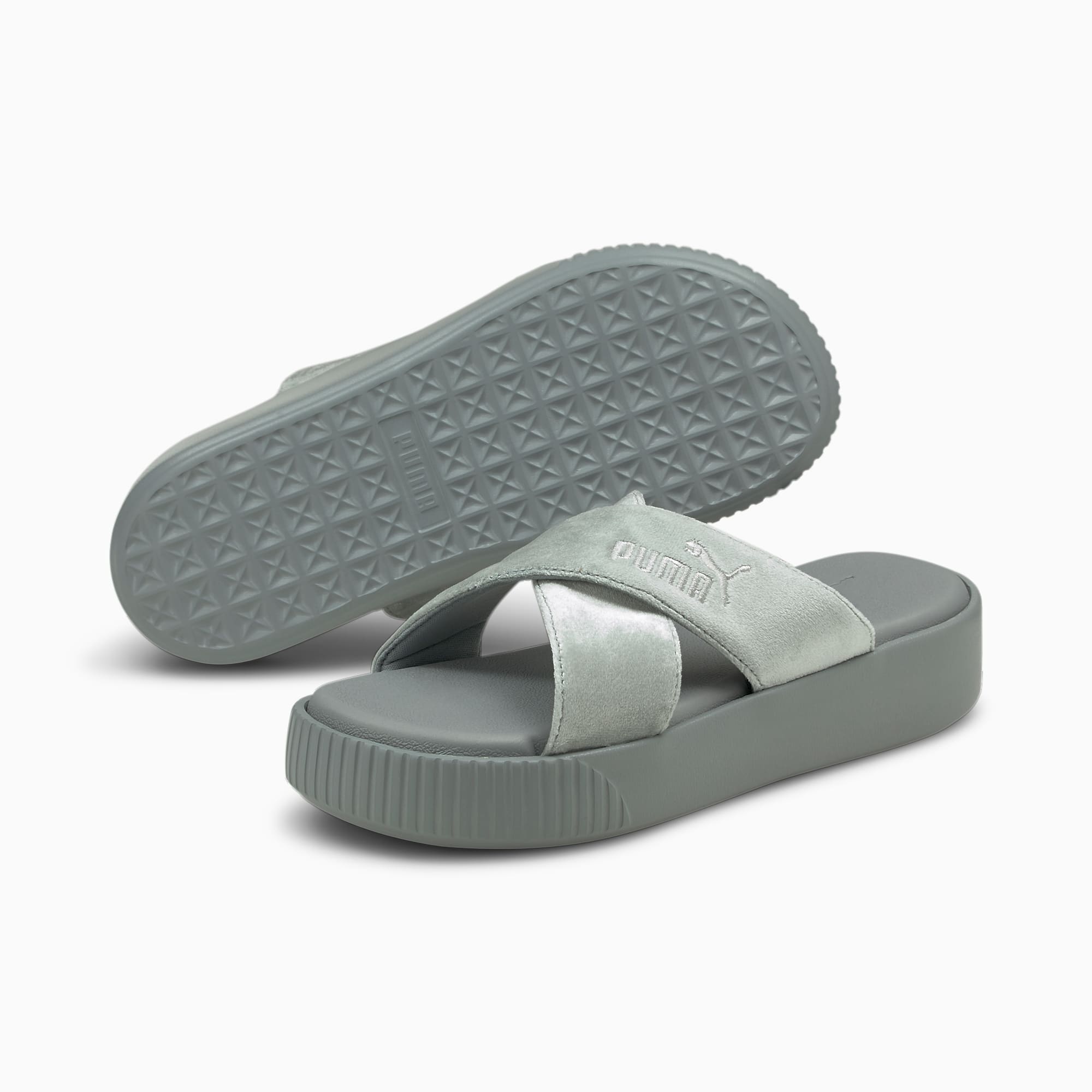 Puma velvet slides outlet