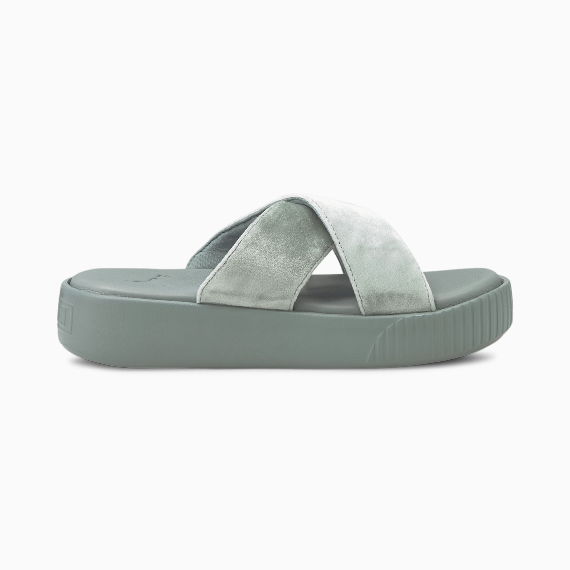 Platform Velvet Women s Slides