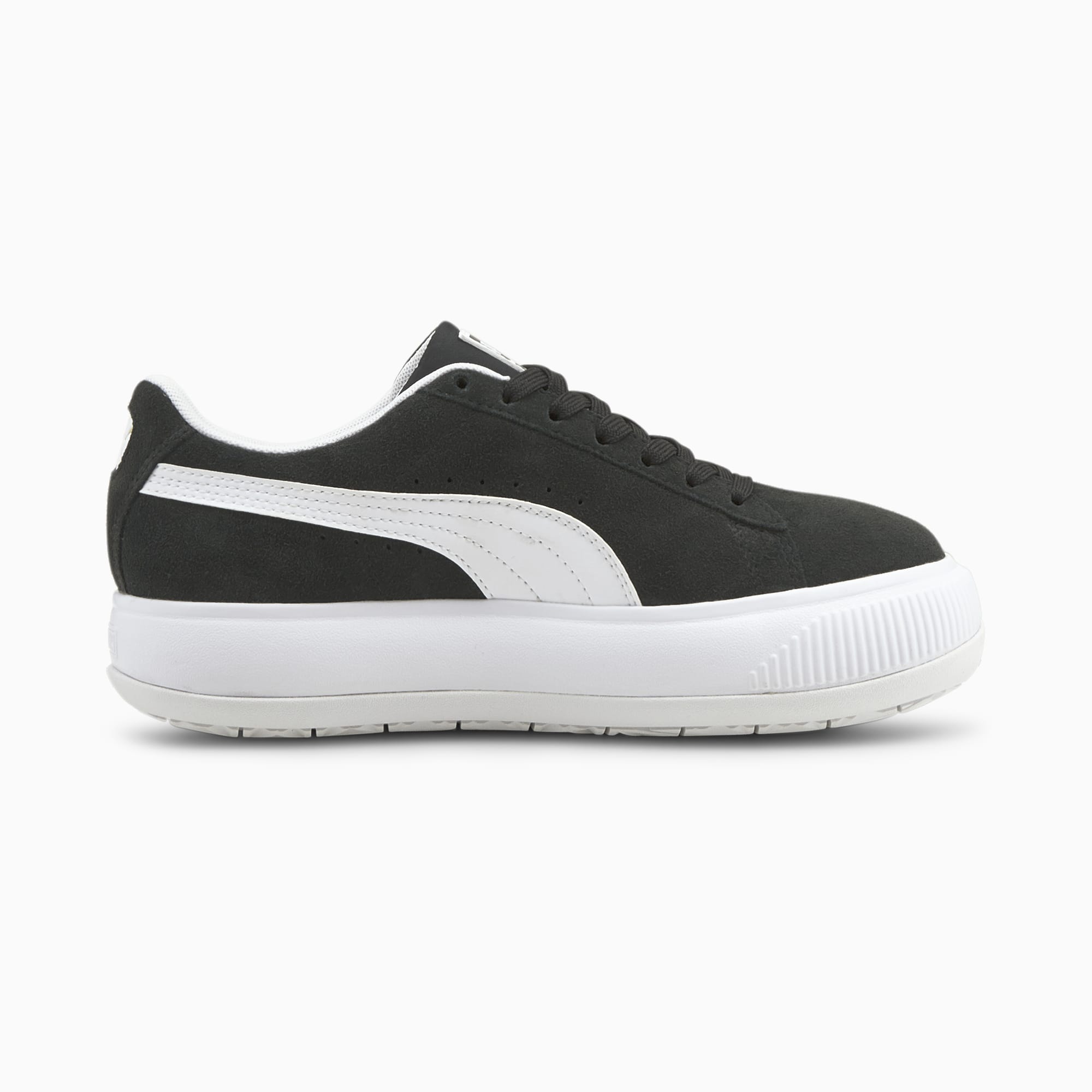 Puma suede platform black and white top