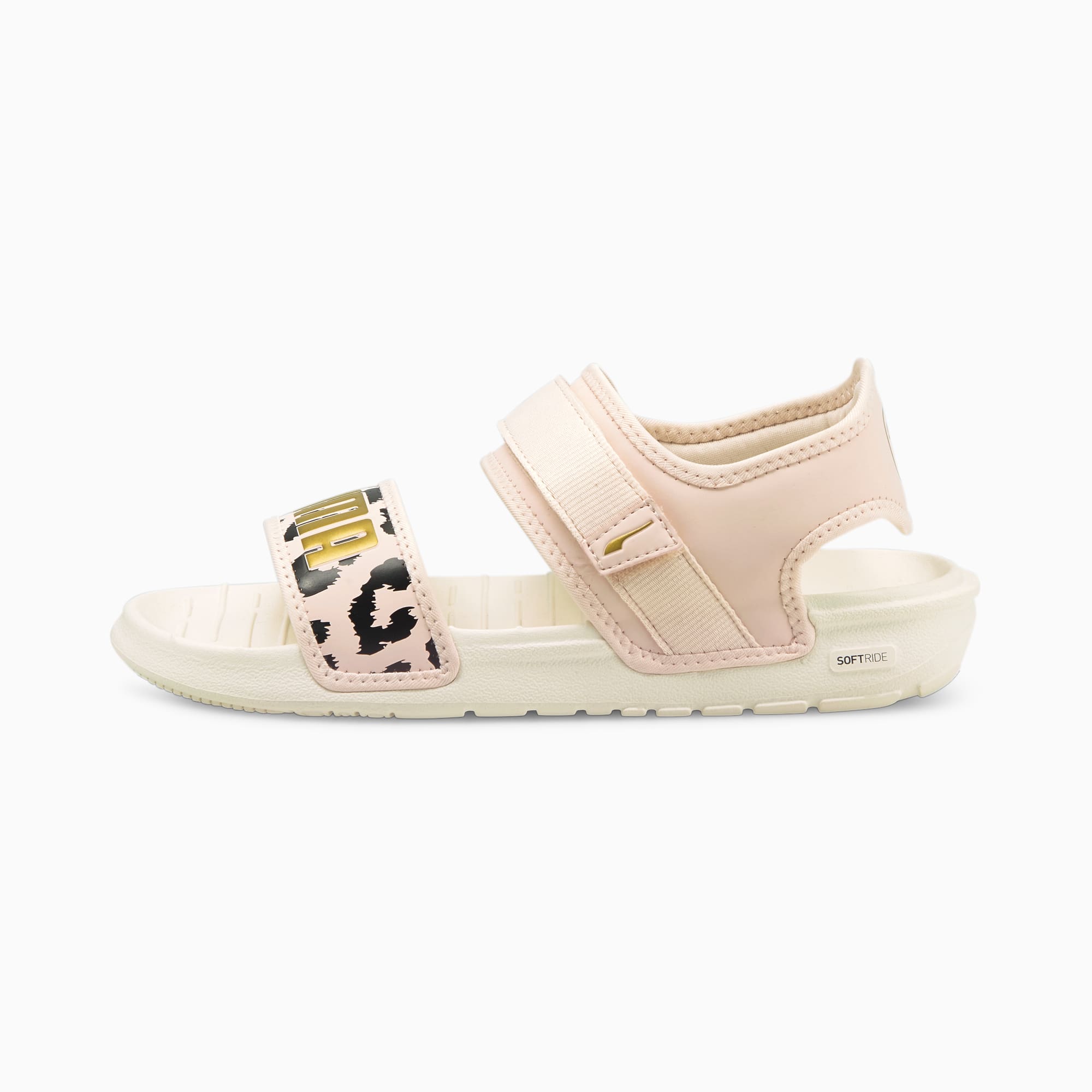 softride leopard women's sandals
