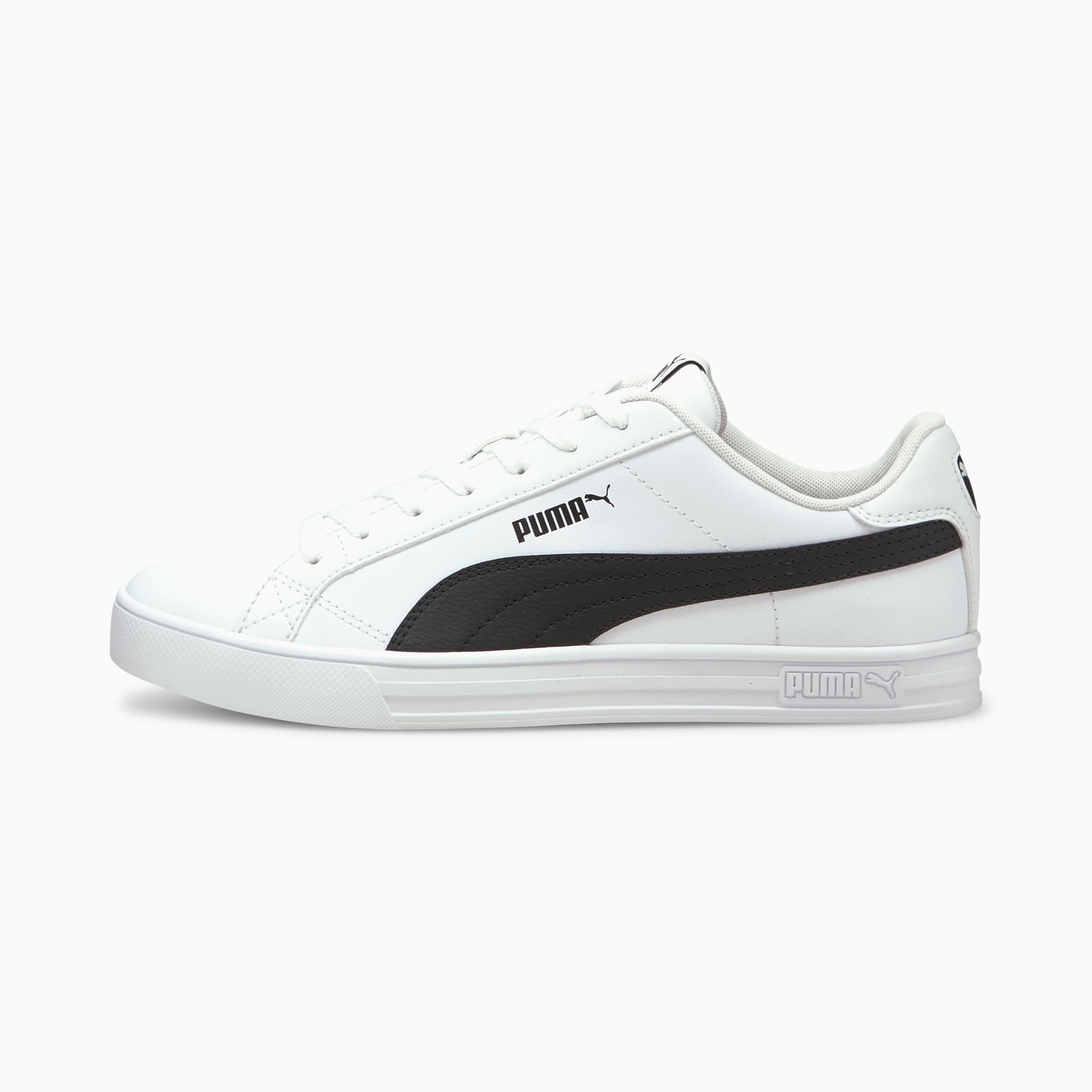 Smash Vulcanised V3 Low Trainers | Puma White-Puma Black | PUMA Shop ...