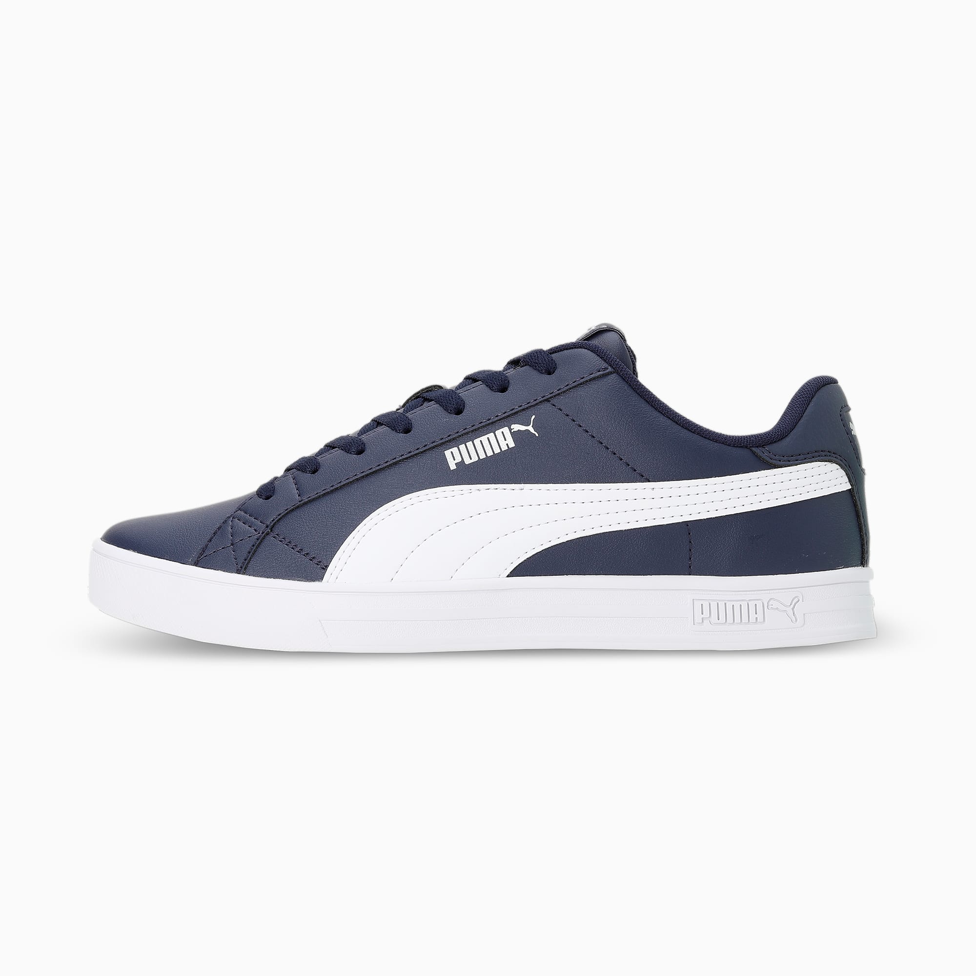 PUMA Smash Vulc V3 Unisex Sneakers | Peacoat-Puma White-Puma Silver ...