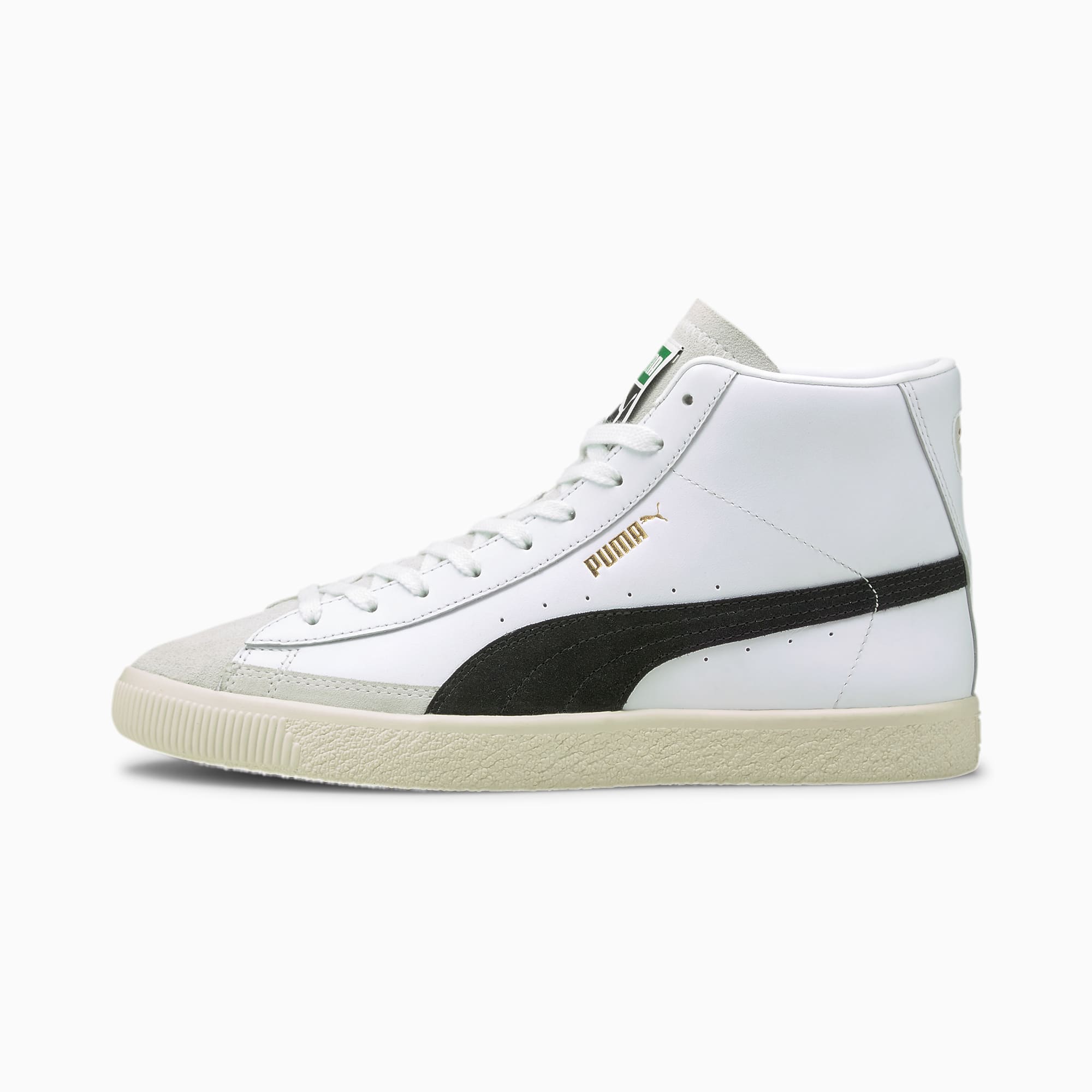Baskets Basket Mid Vintage | White-Black-Team Gold | PUMA Collection Femme  | PUMA France