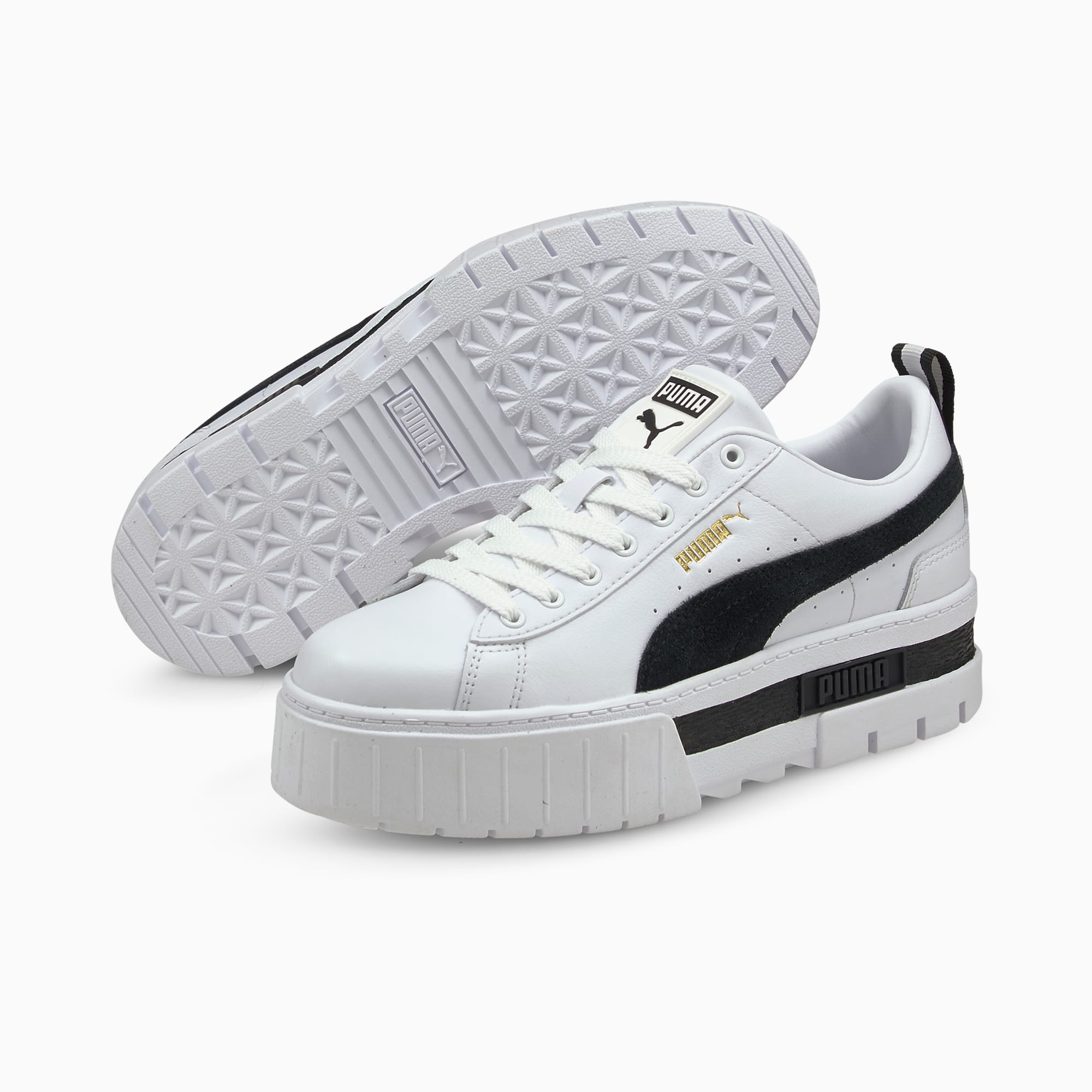 Puma MAYZE LTH WN'S - Baskets basses - white/lotus/blanc 