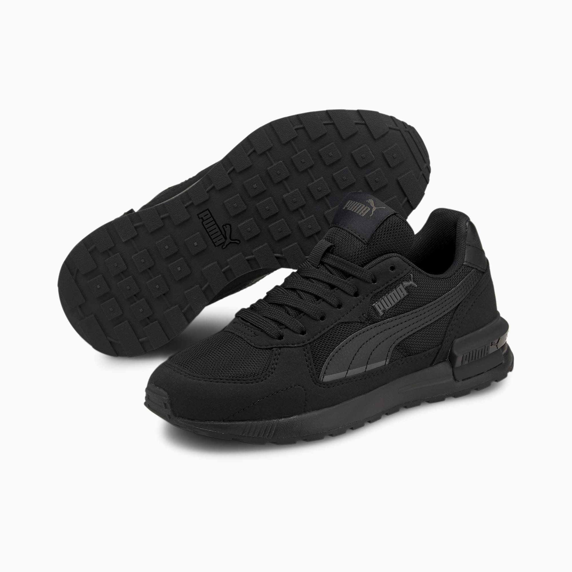 Graviton sneakers jongeren, Puma Black-Puma Black-Dark Shadow, large