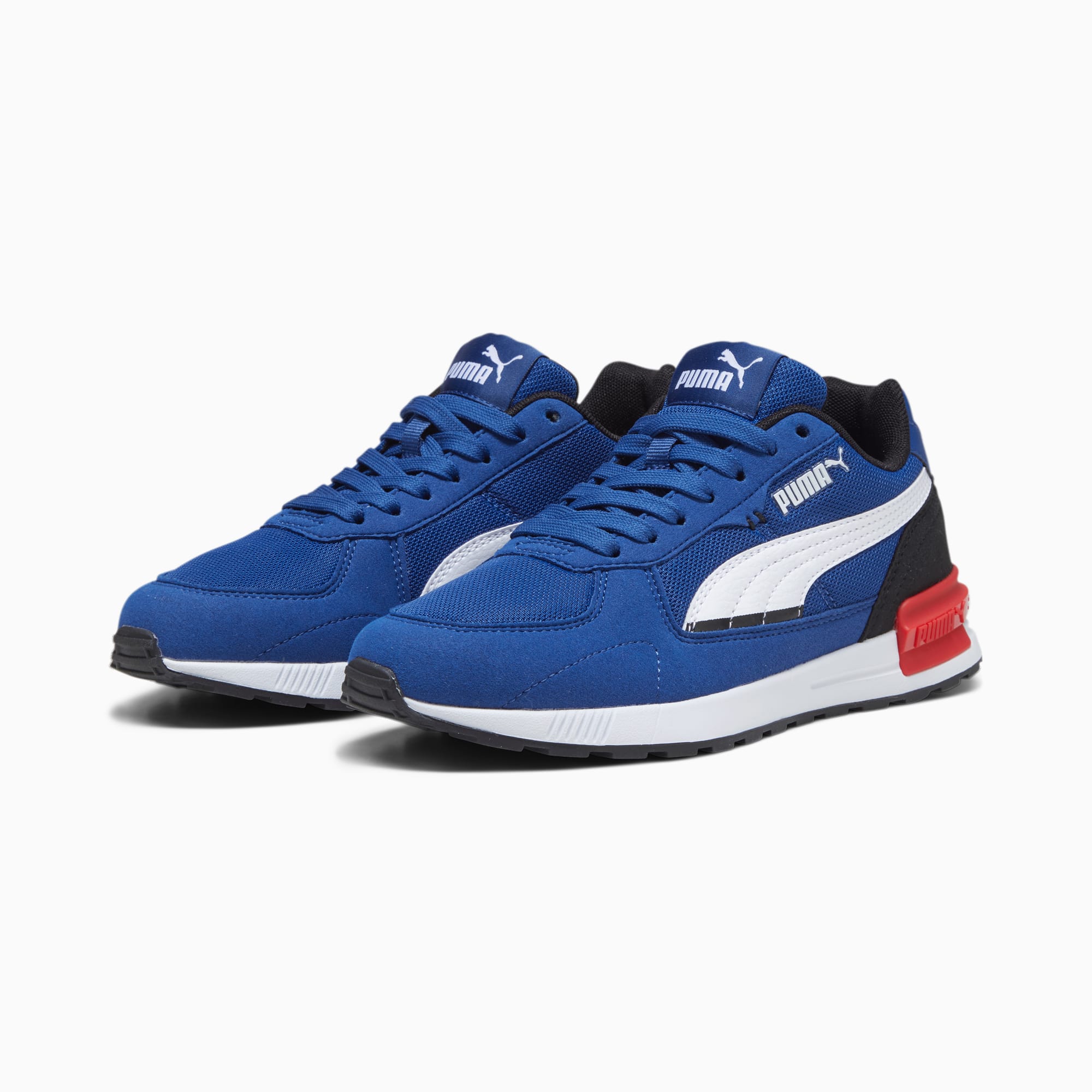 Graviton Youth Trainers, Clyde Royal-PUMA White-PUMA Black, large