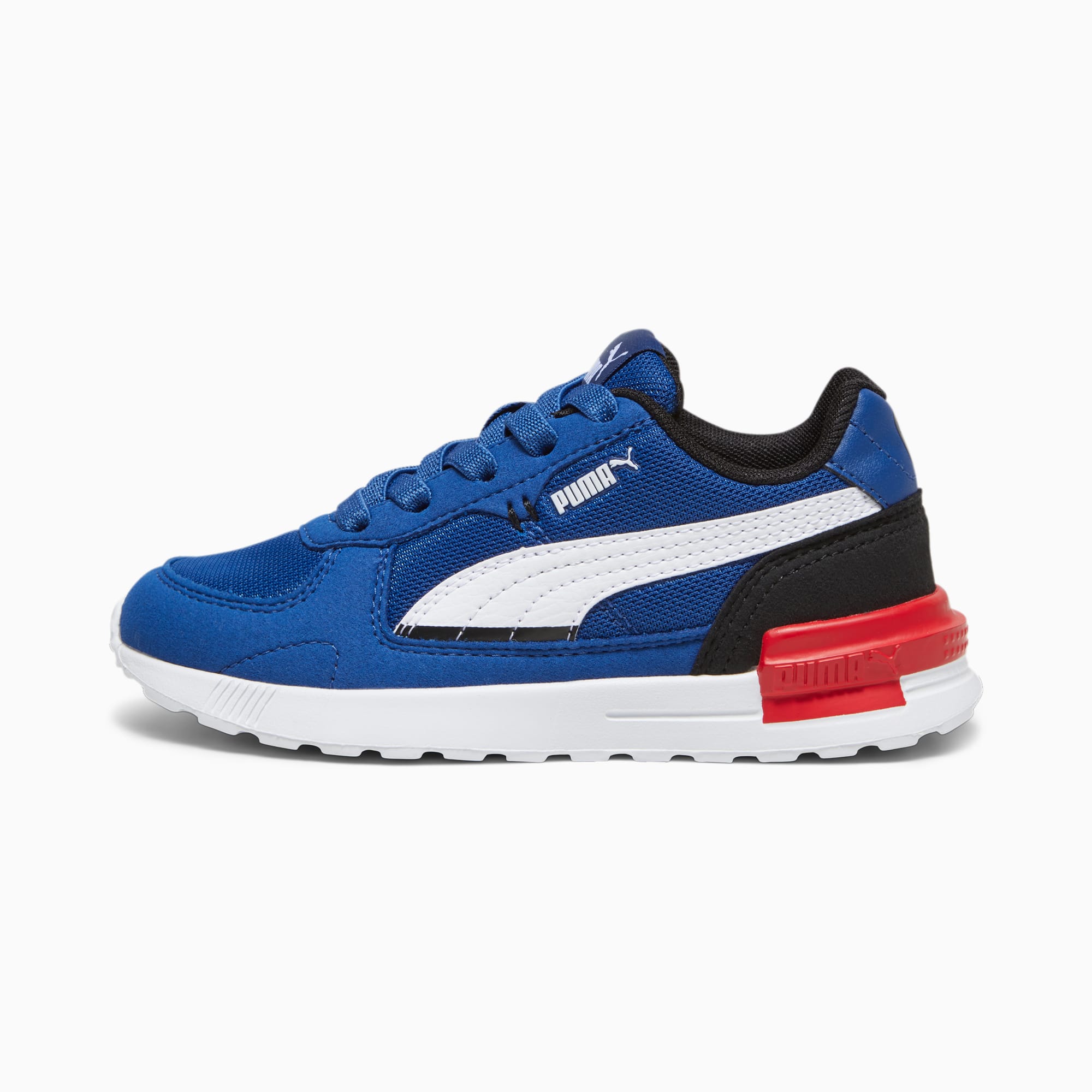Graviton AC Kids' Trainers, Clyde Royal-PUMA White-PUMA Black, large