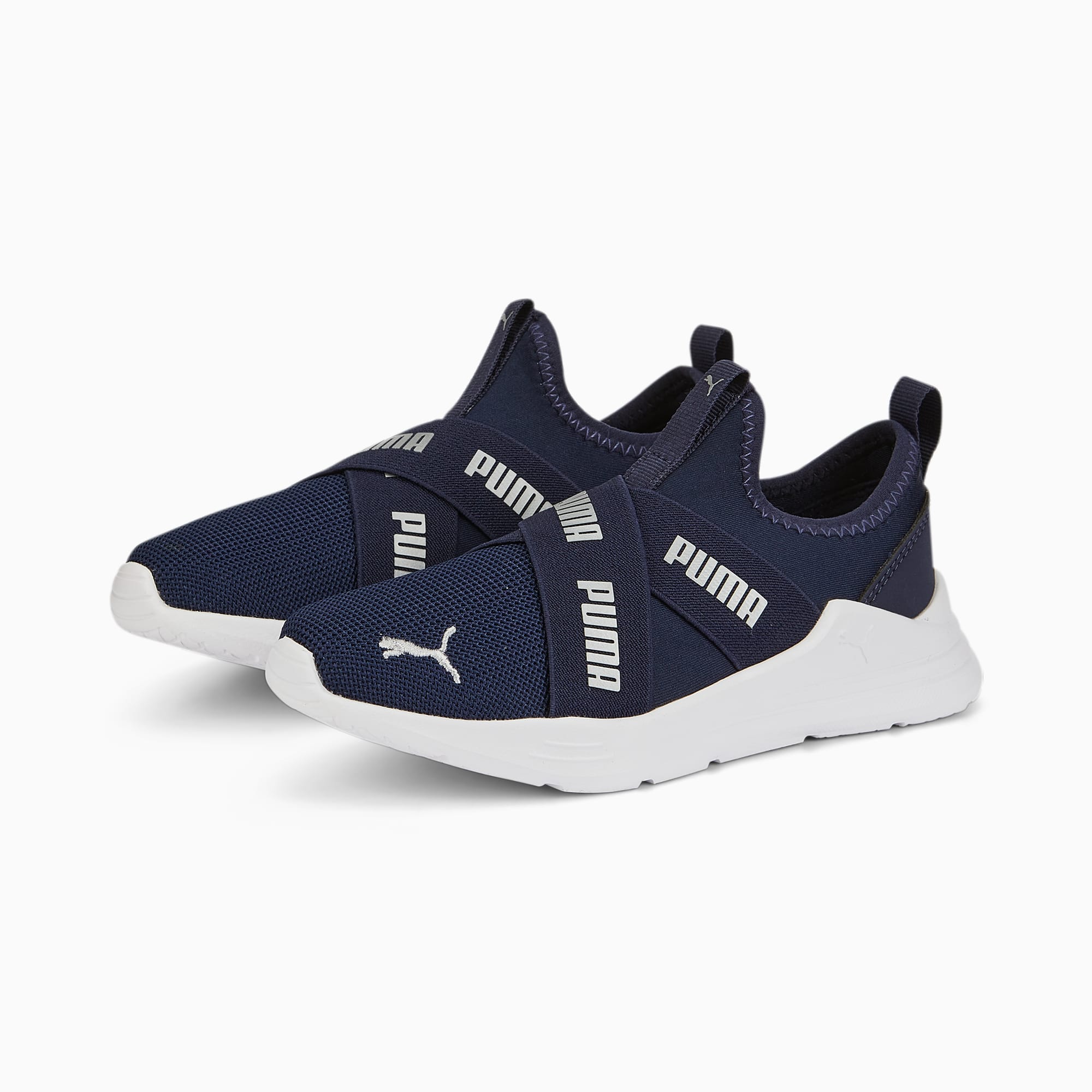 Puma slip ons black kids shop