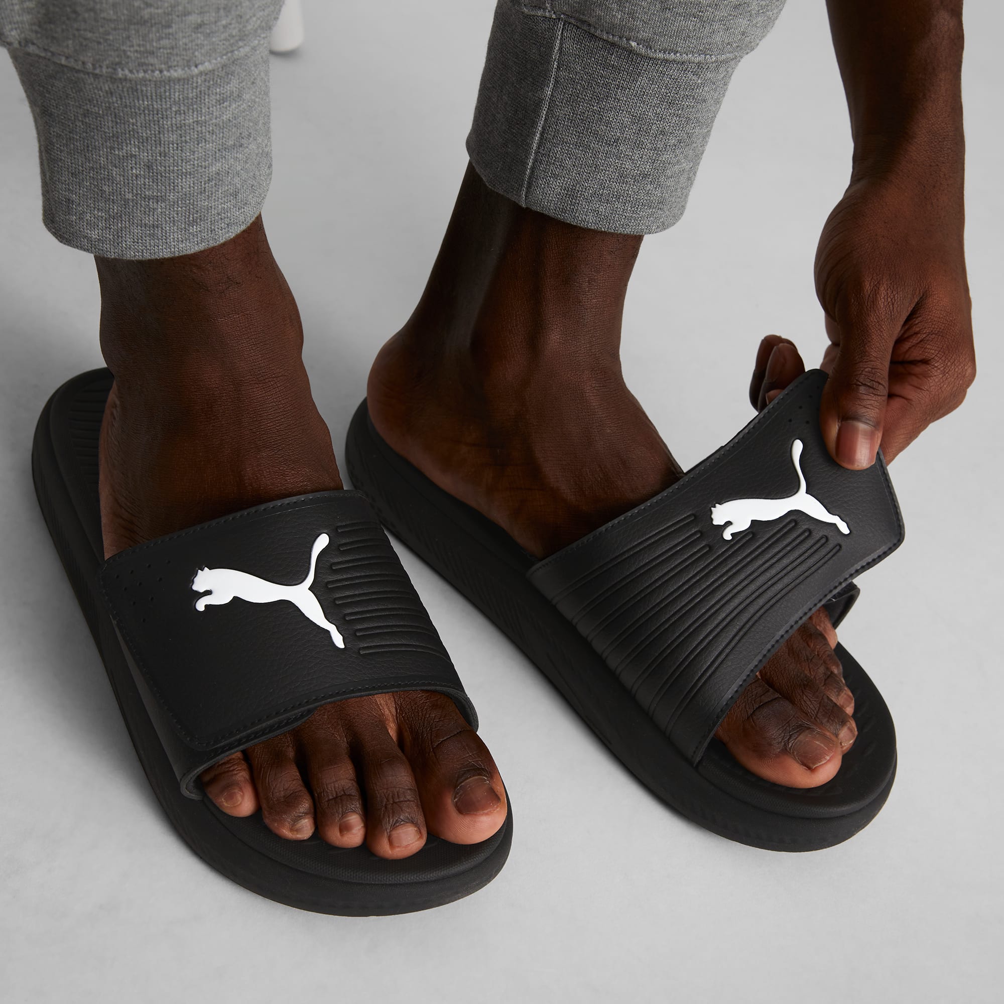 Transparent puma slides clearance