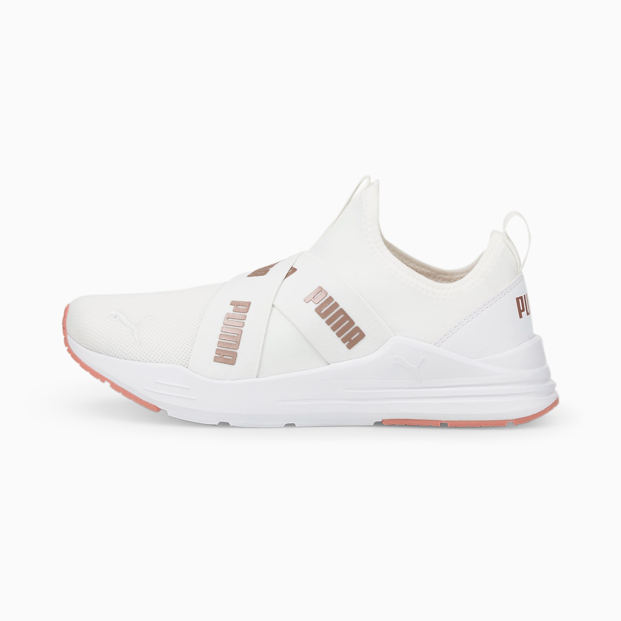 Puma white slip on shoes sales