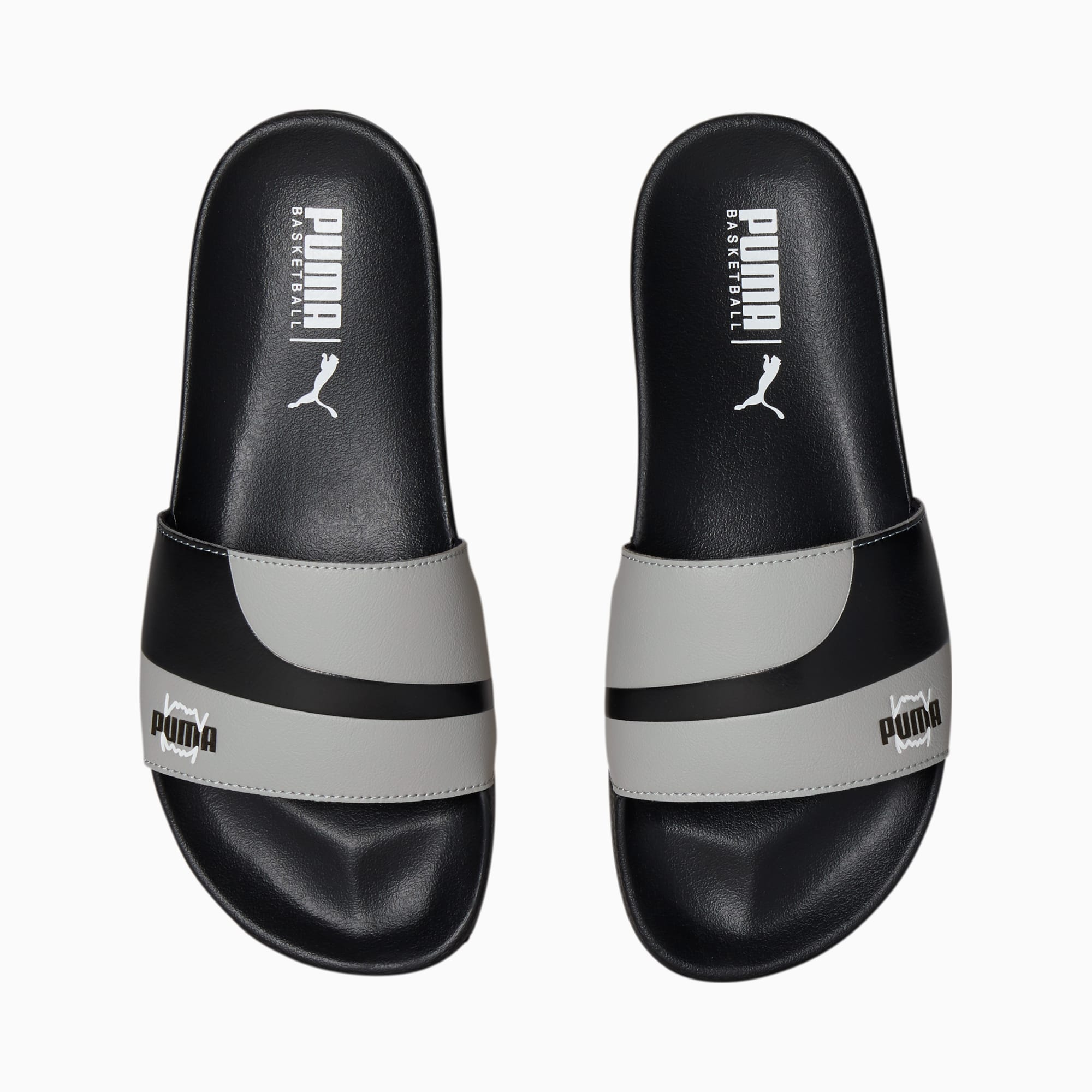 Black puma flip flops store