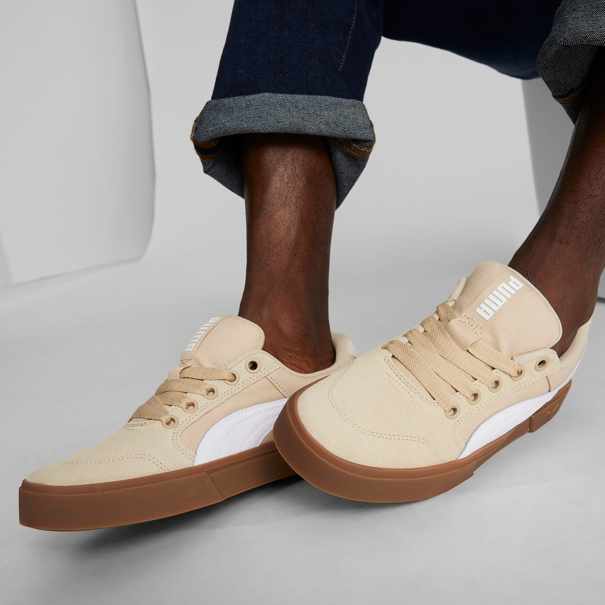 Puma breaker suede gum white shop