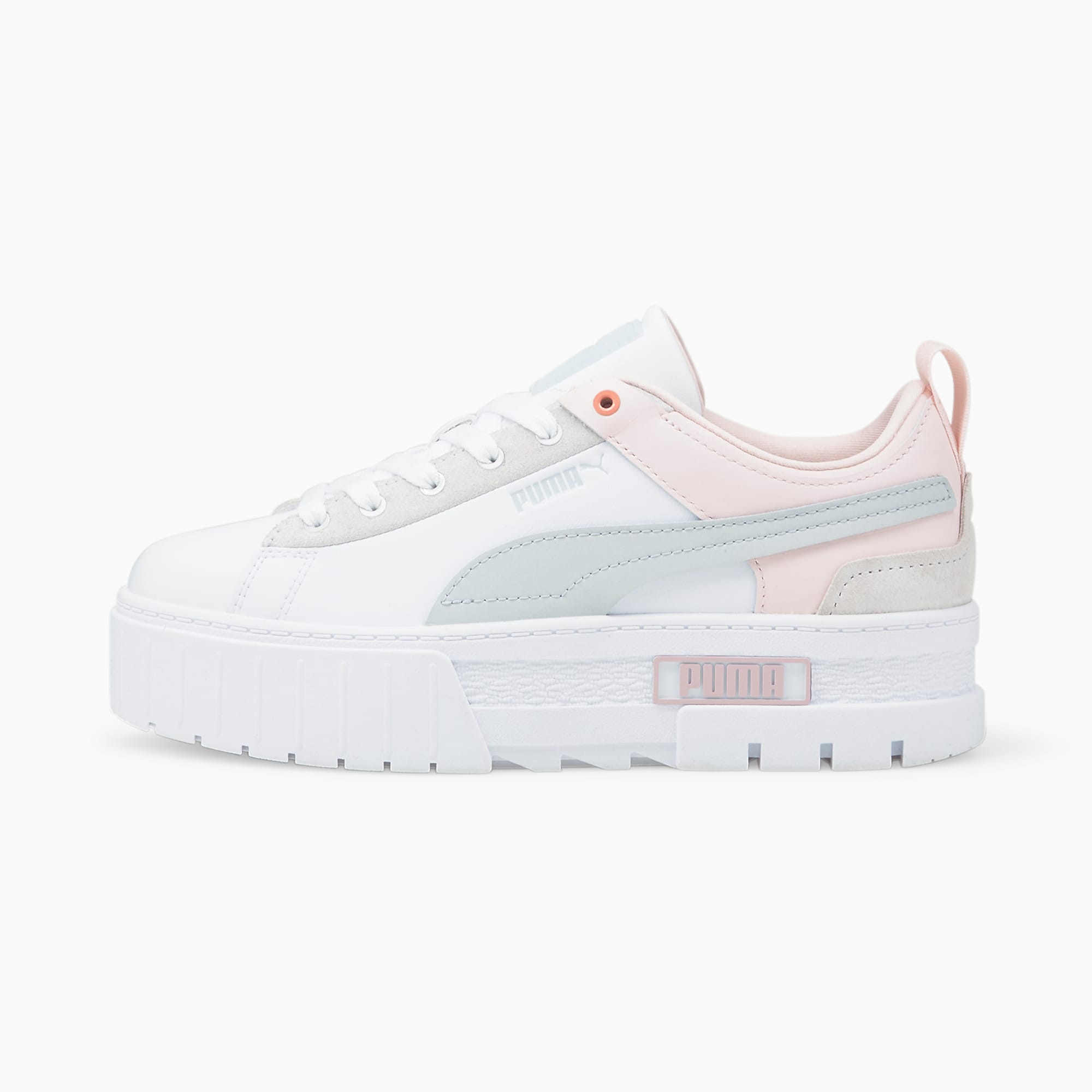 Puma trainers white and cheap pink
