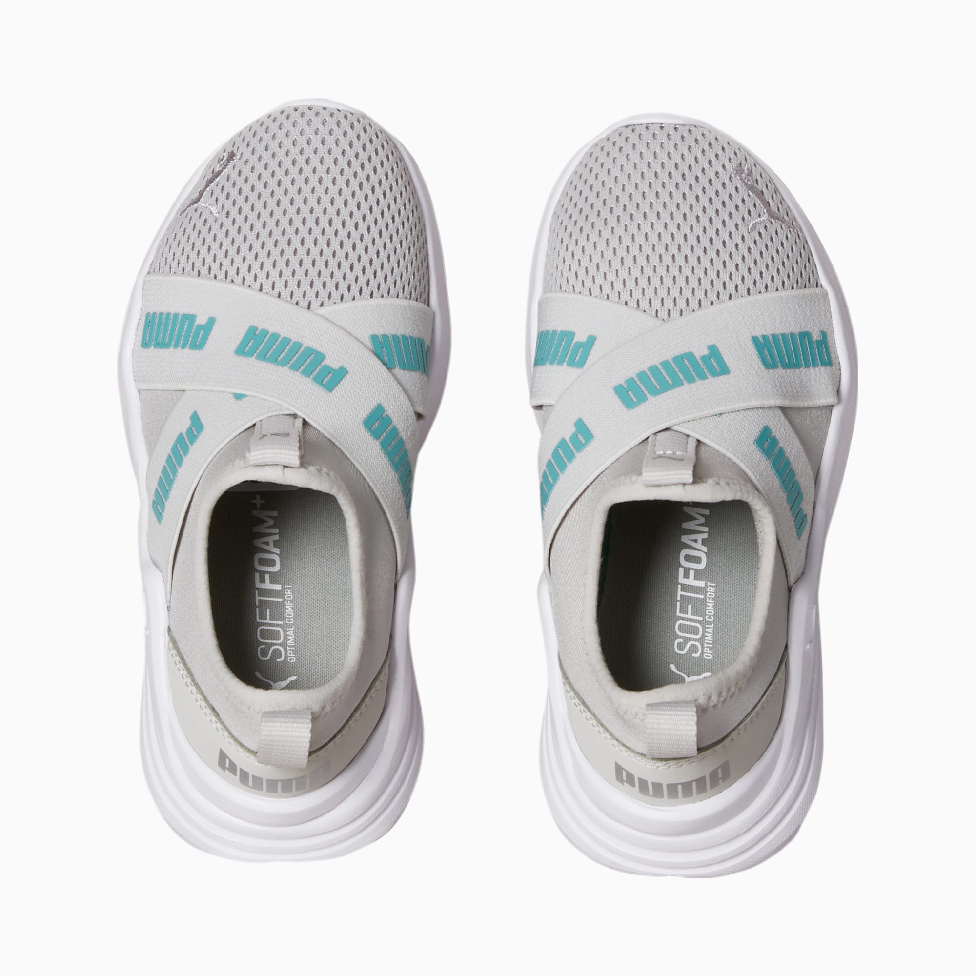 Puma slip ons kids silver discount