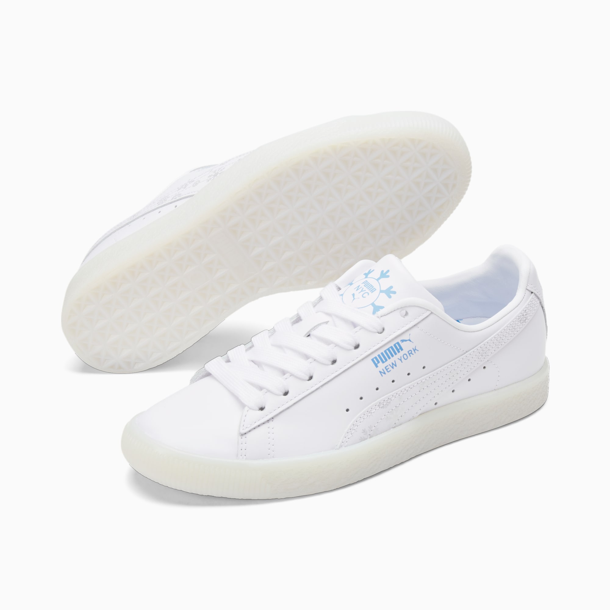 Puma clyde sale shoes white