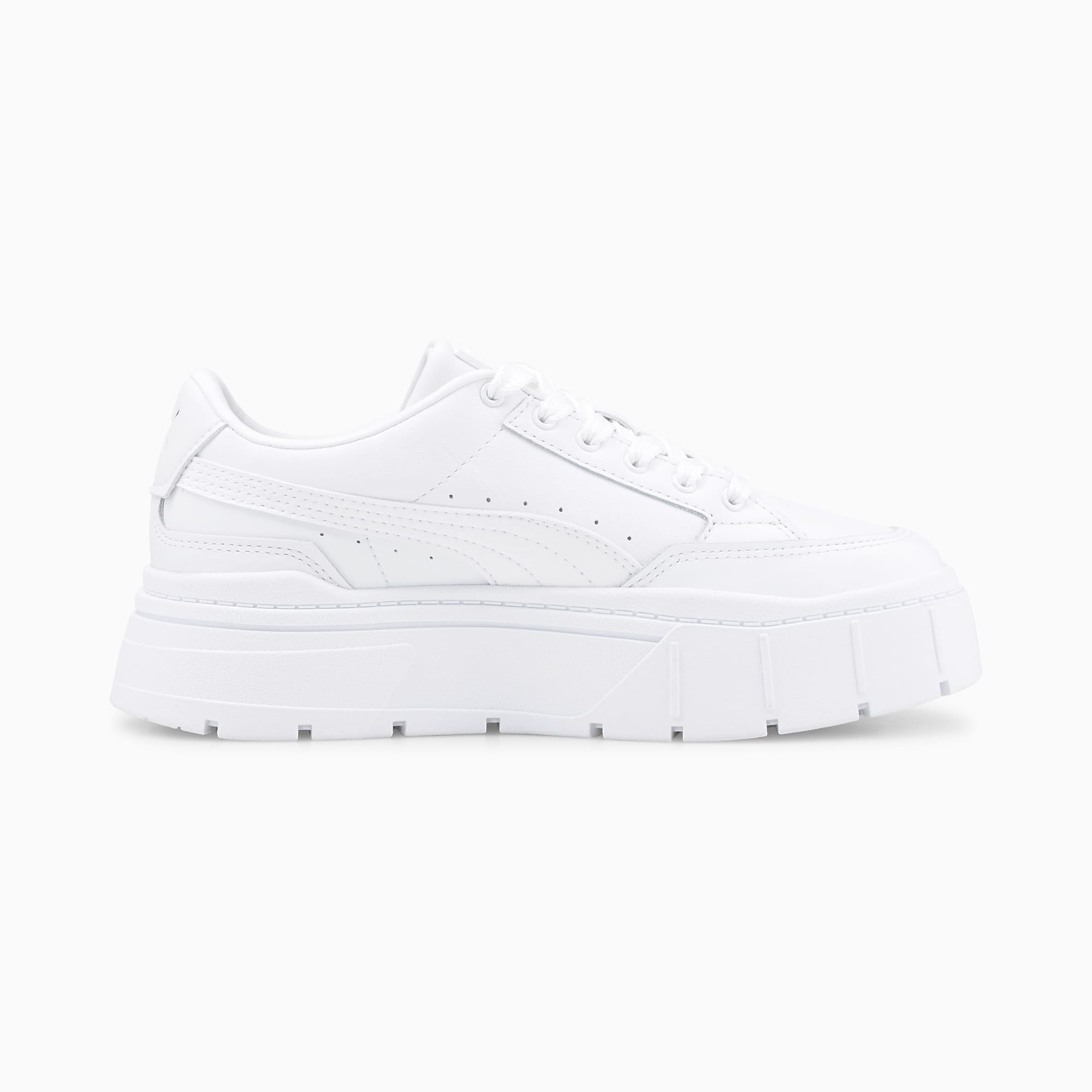 Womens PUMA Mayze Platform Athletic Shoe - White / Black