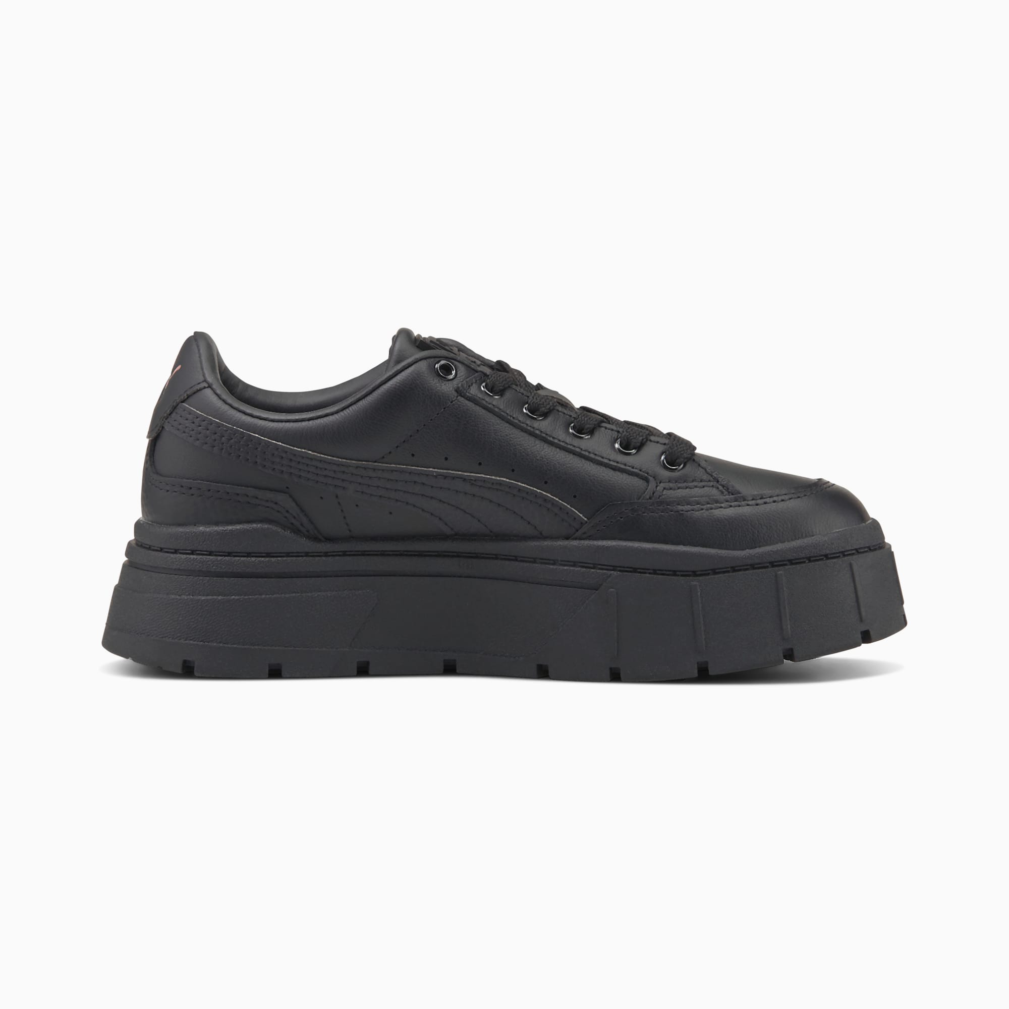 Ladies black leather tennis shoes best sale