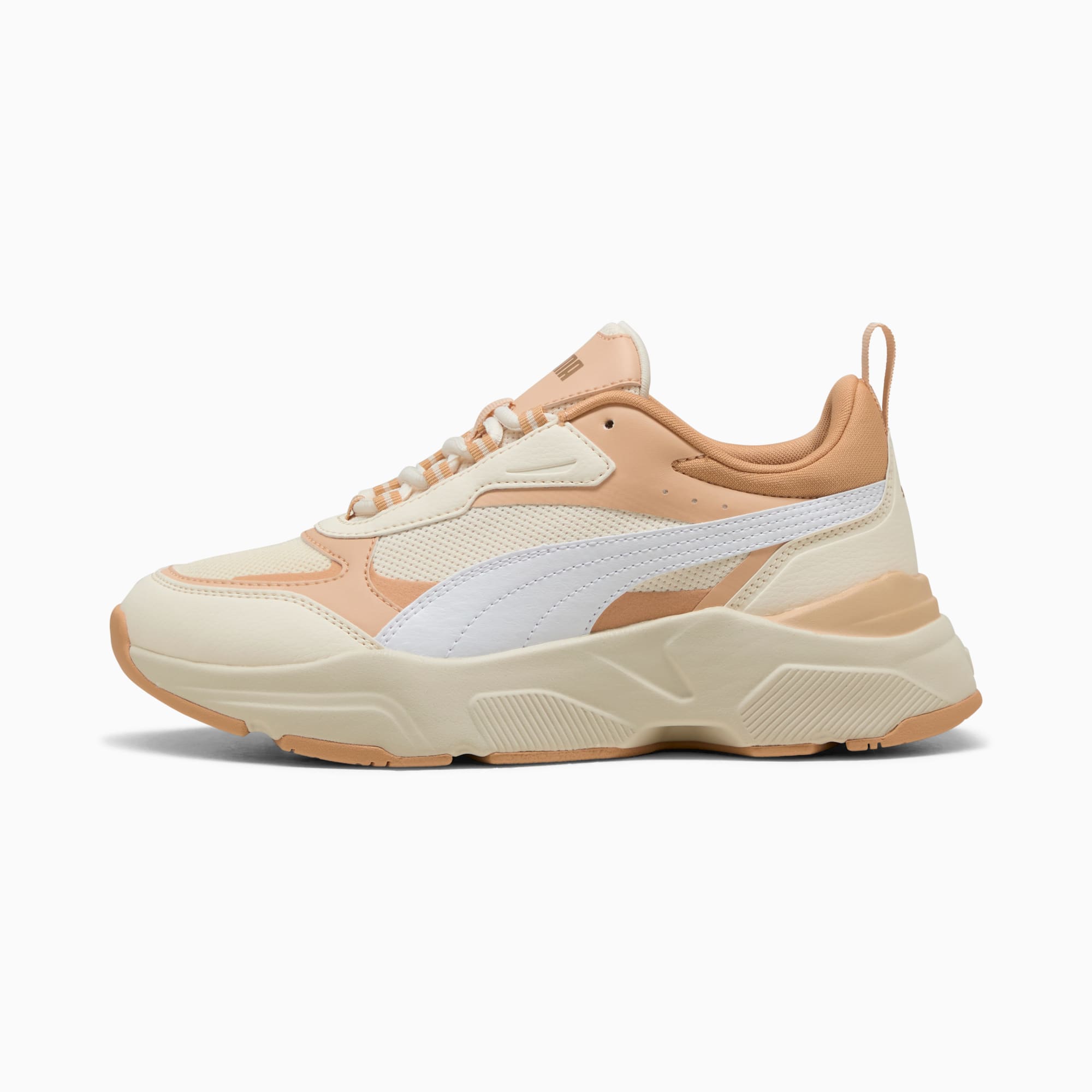 Cassia Women's Trainers, Alpine Snow-PUMA White-Cashew-Warm Beige, large