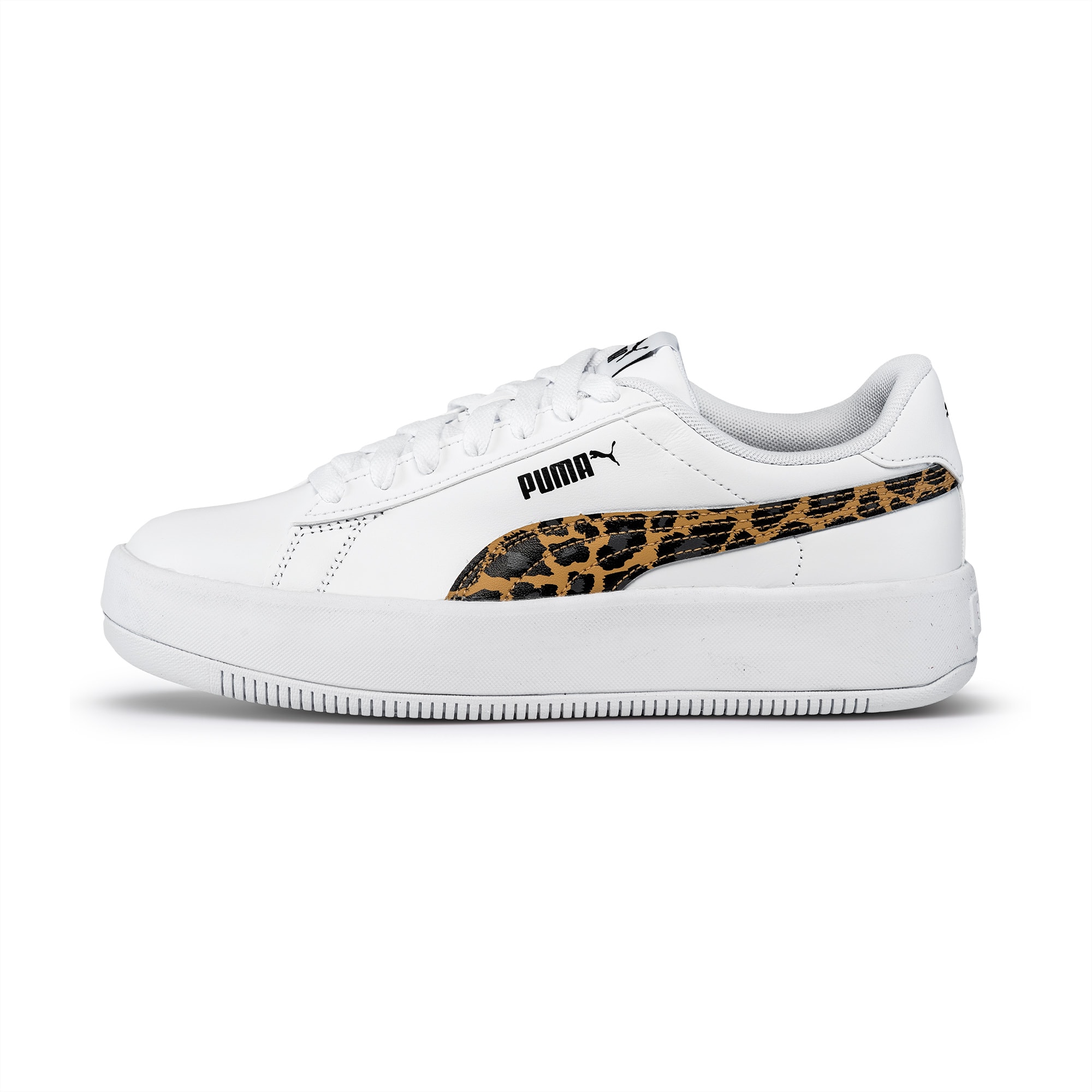 Lily Platform Leo Women's Trainers, Puma White-Puma Black, large