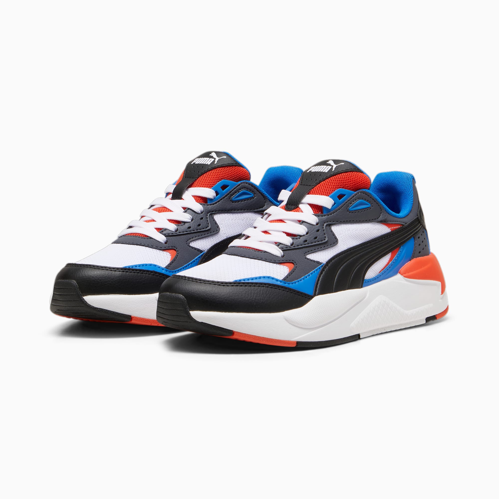 X-Ray Speed Youth Trainers, PUMA White-PUMA Black-Hyperlink Blue-Redmazing, large