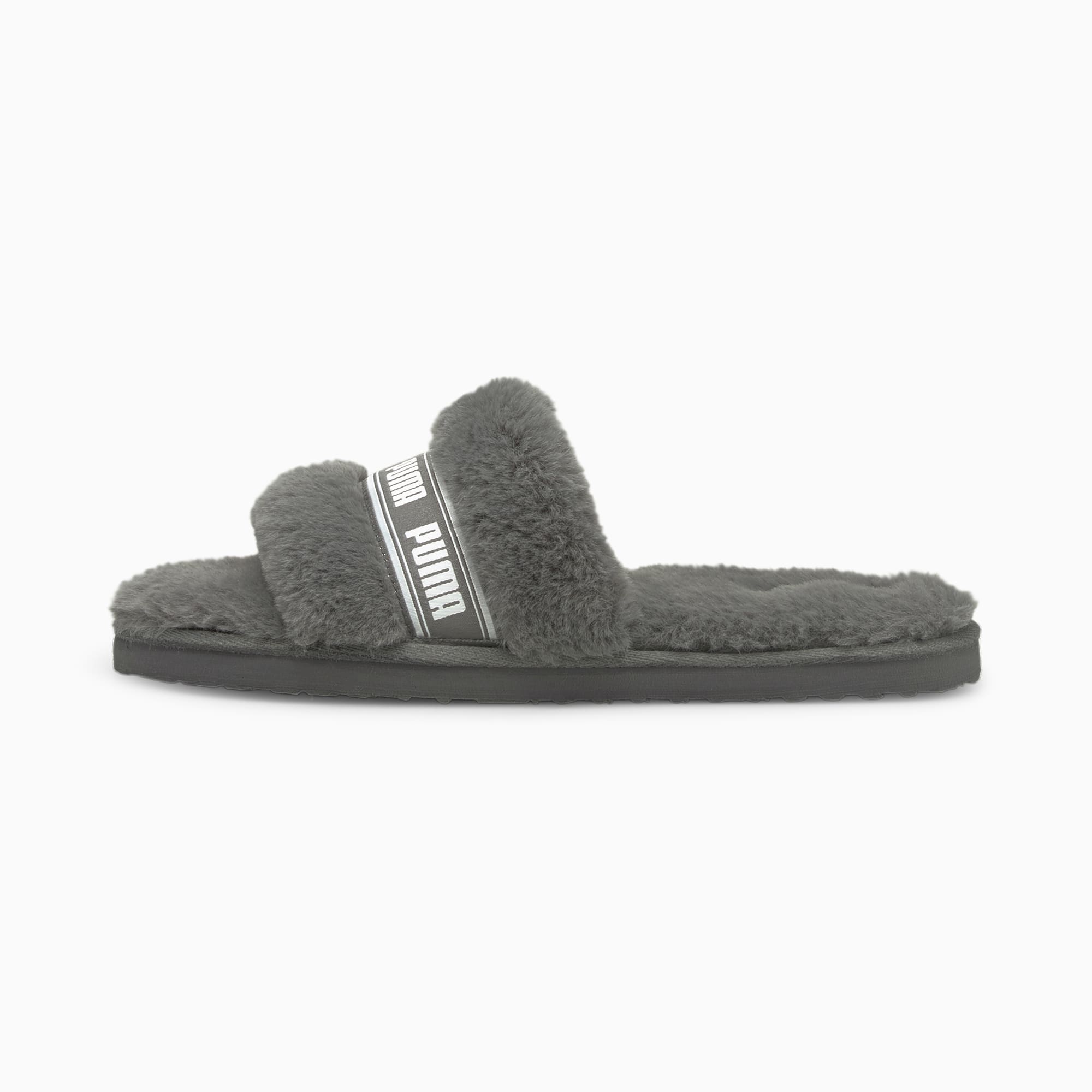 black puma fur slides Off 62 ozelipekyoluhastanesi