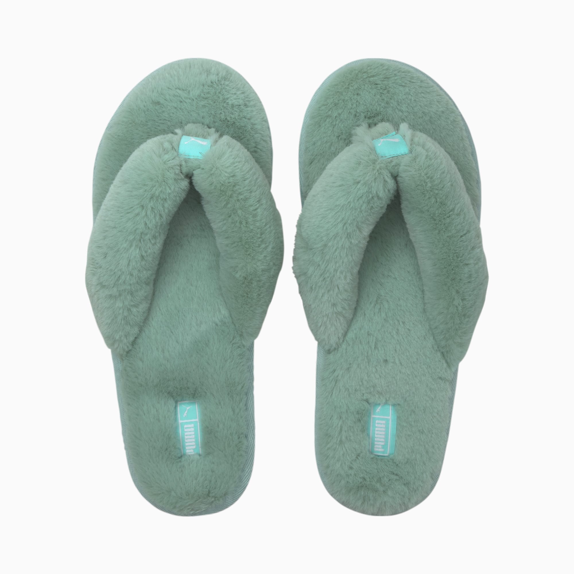 Fuzzy puma sandals discount