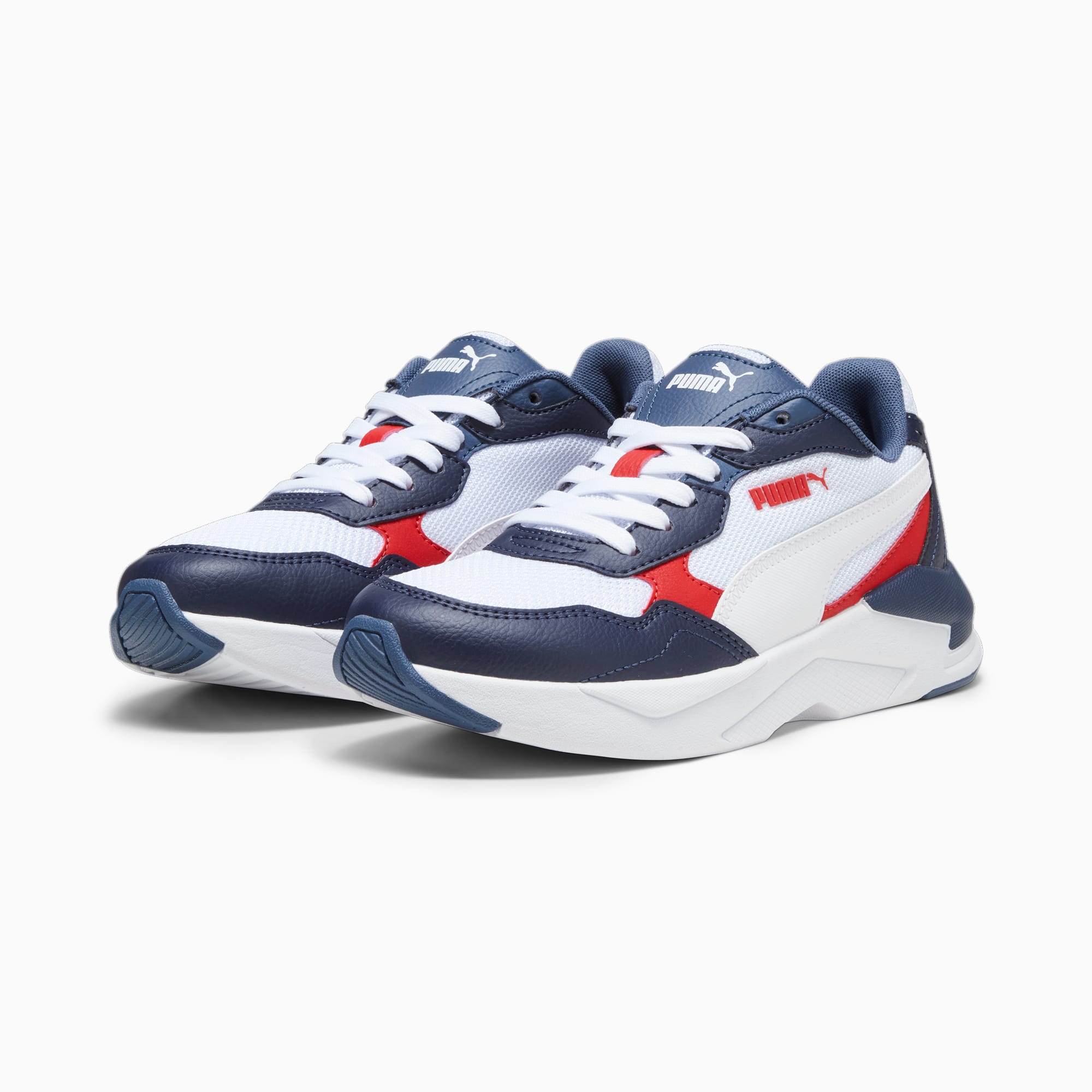 X-Ray Speed Lite Youth Trainers, PUMA Navy-PUMA White-For All Time Red-Inky Blue, large