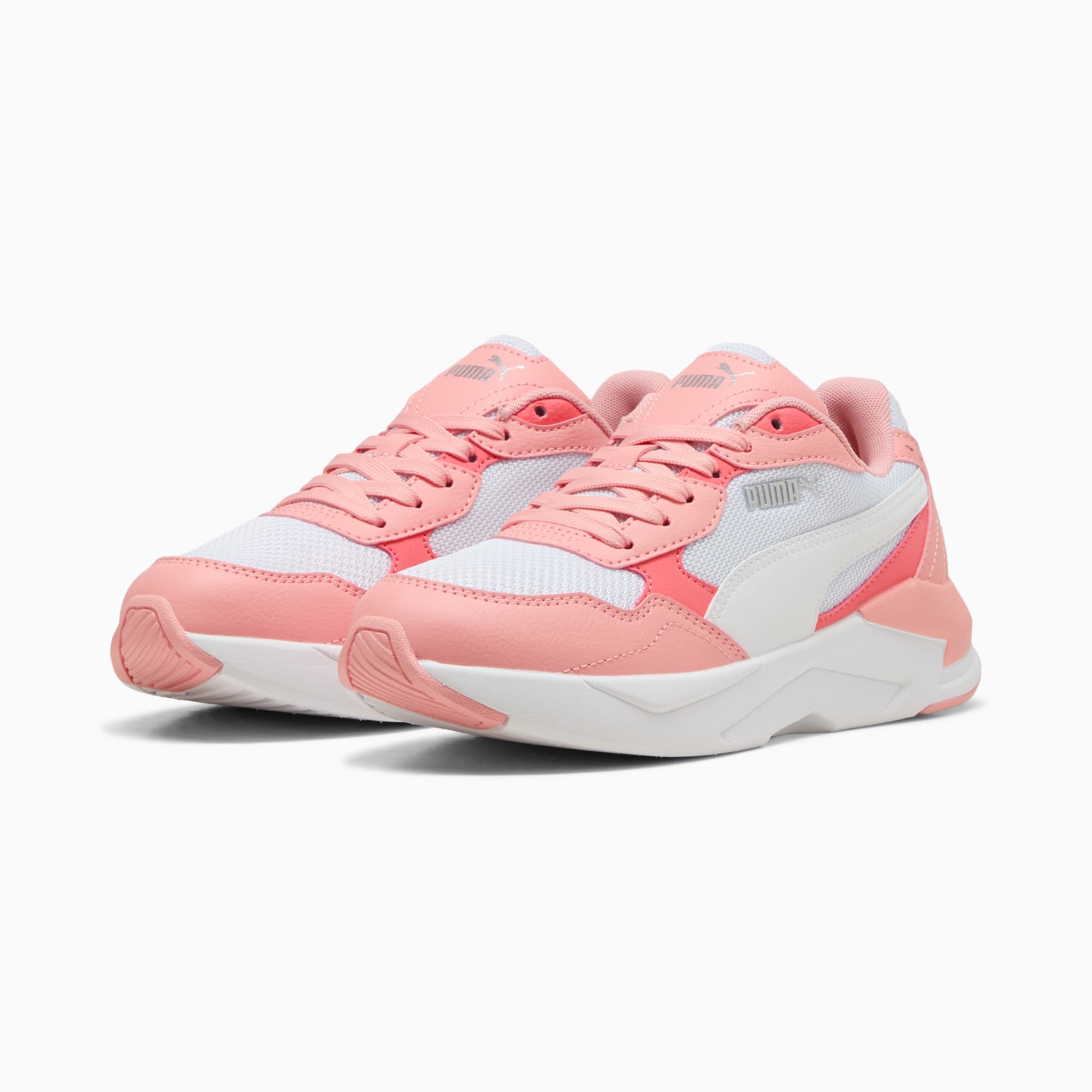 X-Ray Speed Lite Youth Trainers, PUMA White-Pink Fruit-Peach Frost, large