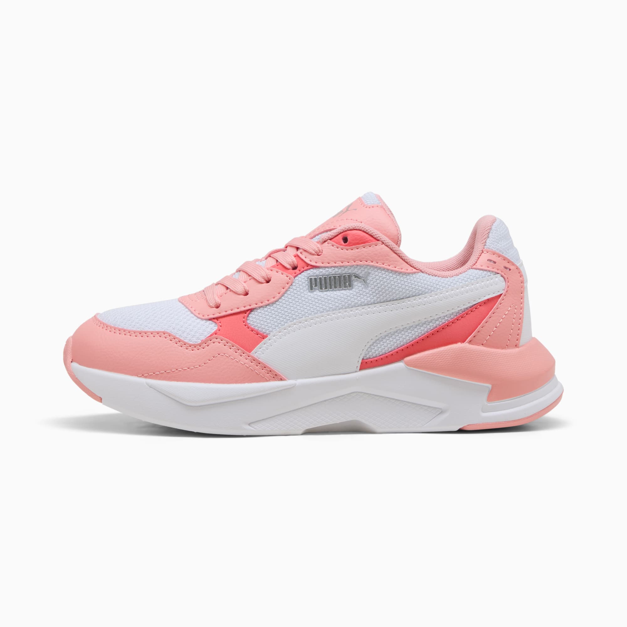 X-Ray Speed Lite Youth Trainers, PUMA White-Pink Fruit-Peach Frost, large