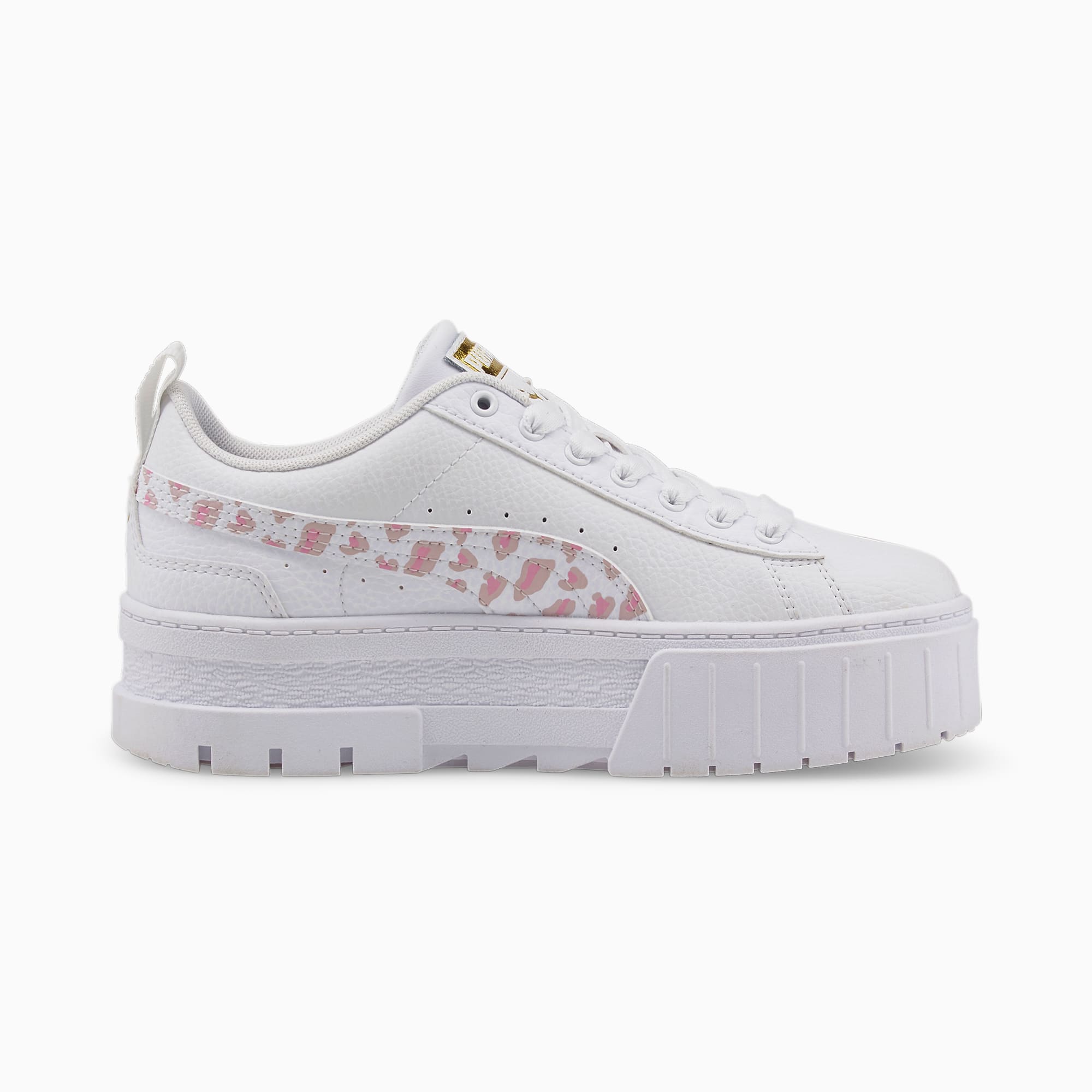 Puma suede platform noir et or 2025