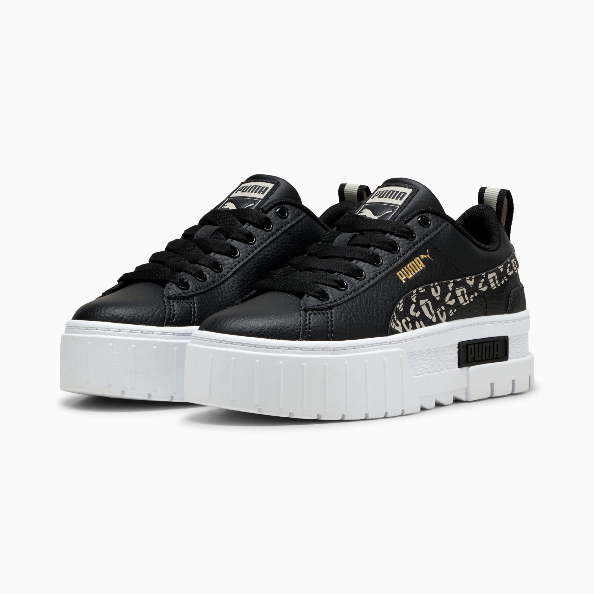 Mayze Wild Youth Trainers, PUMA Black-Desert Dust, large
