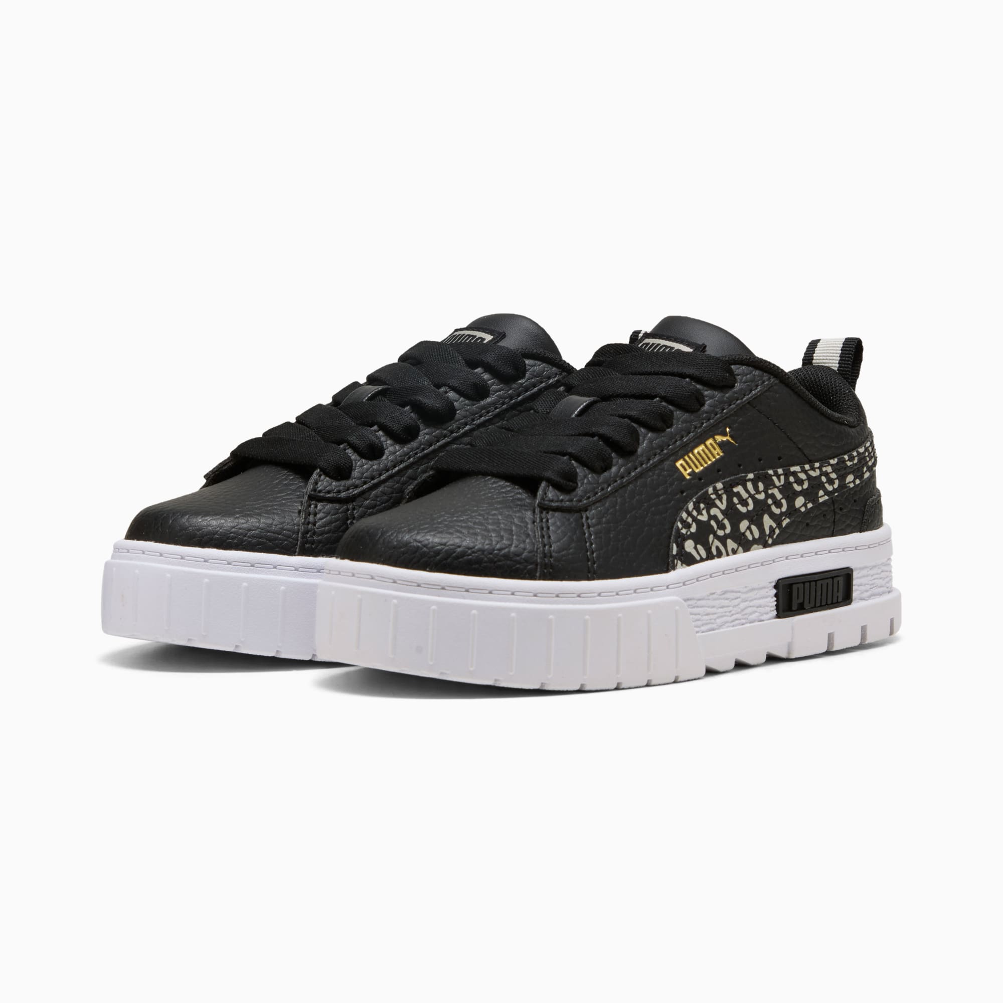 Mayze Wild Sneakers Kids, PUMA Black-Desert Dust, large
