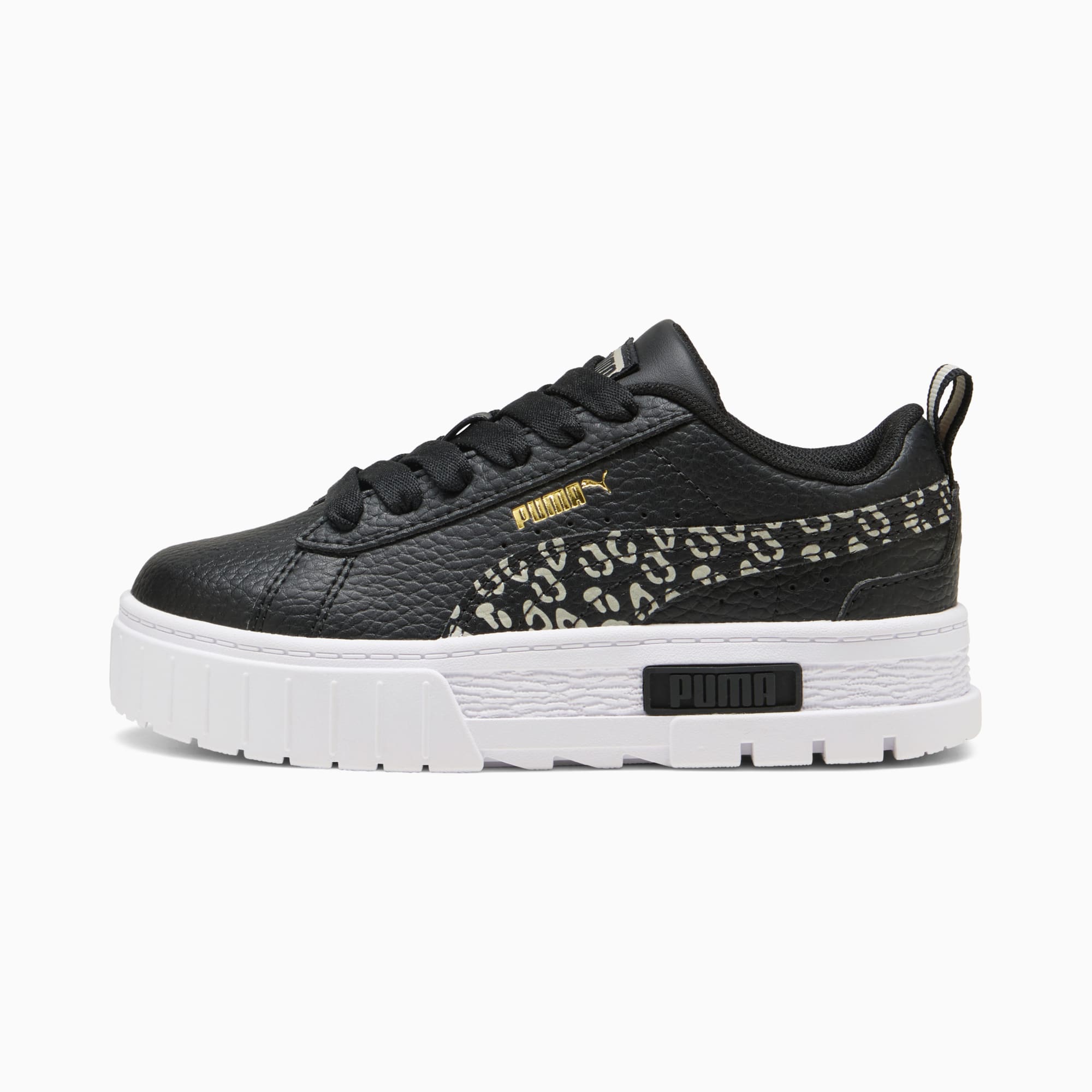 Mayze Wild Sneakers Kinderen, PUMA Black-Desert Dust, large