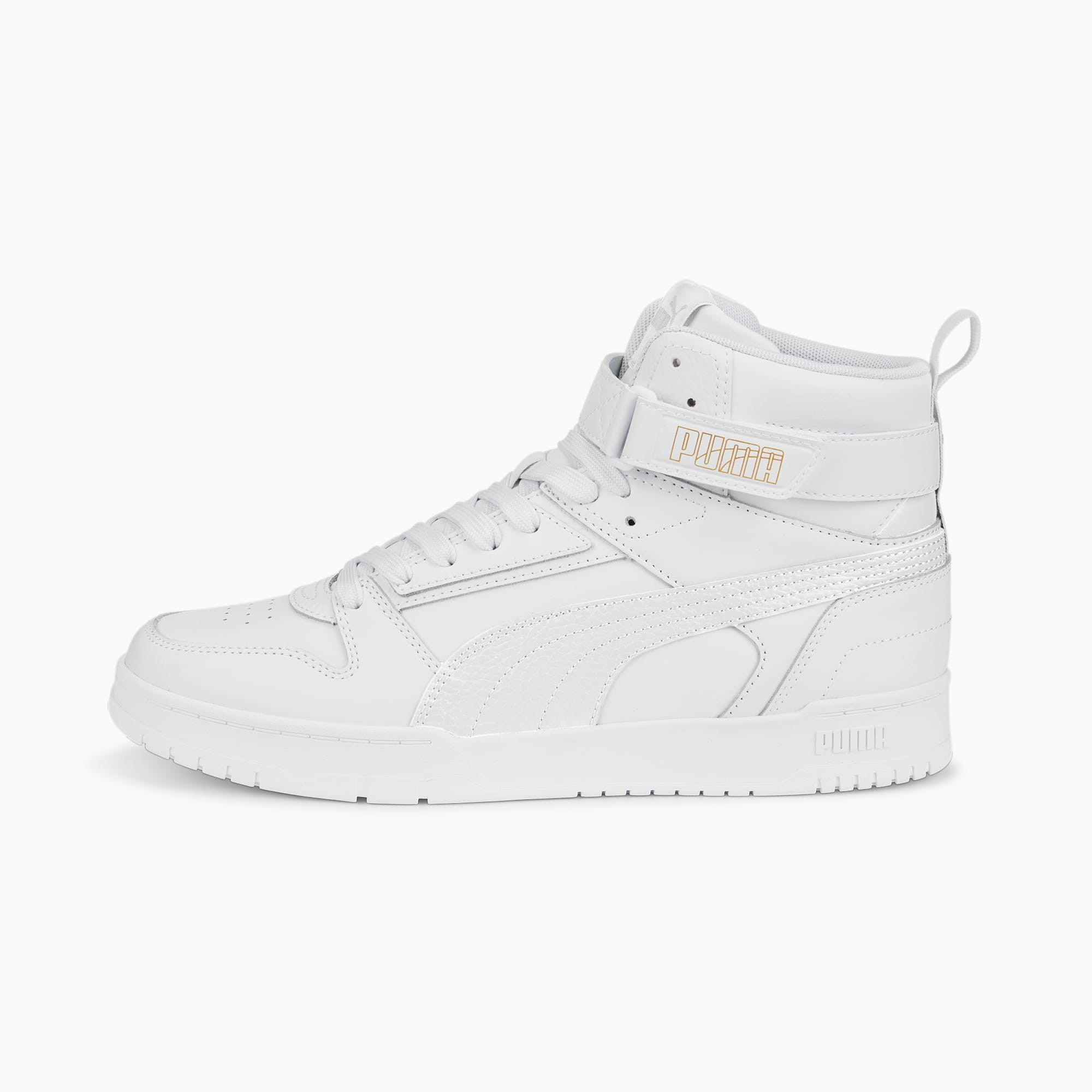 Puma white high top shoes store