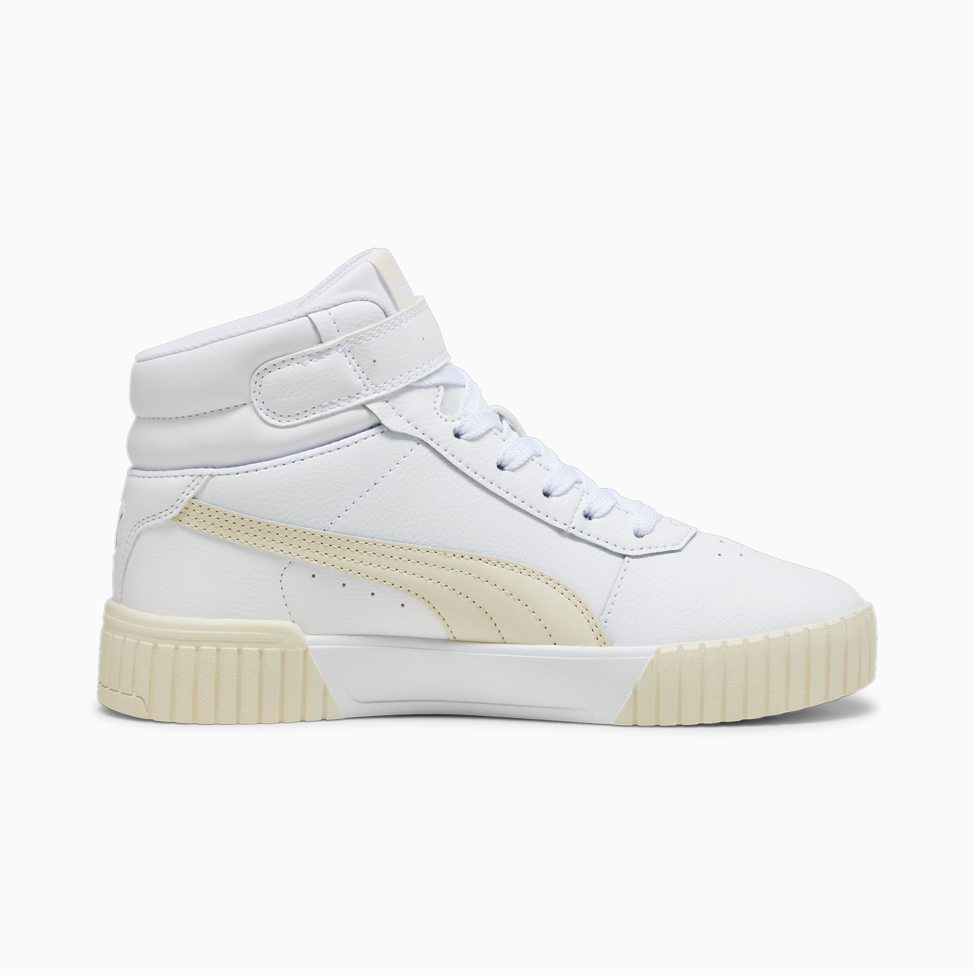 Carina 2.0 Mid Sneakers Women in White Alpine Snow Gold Size 4.5 by PUMA