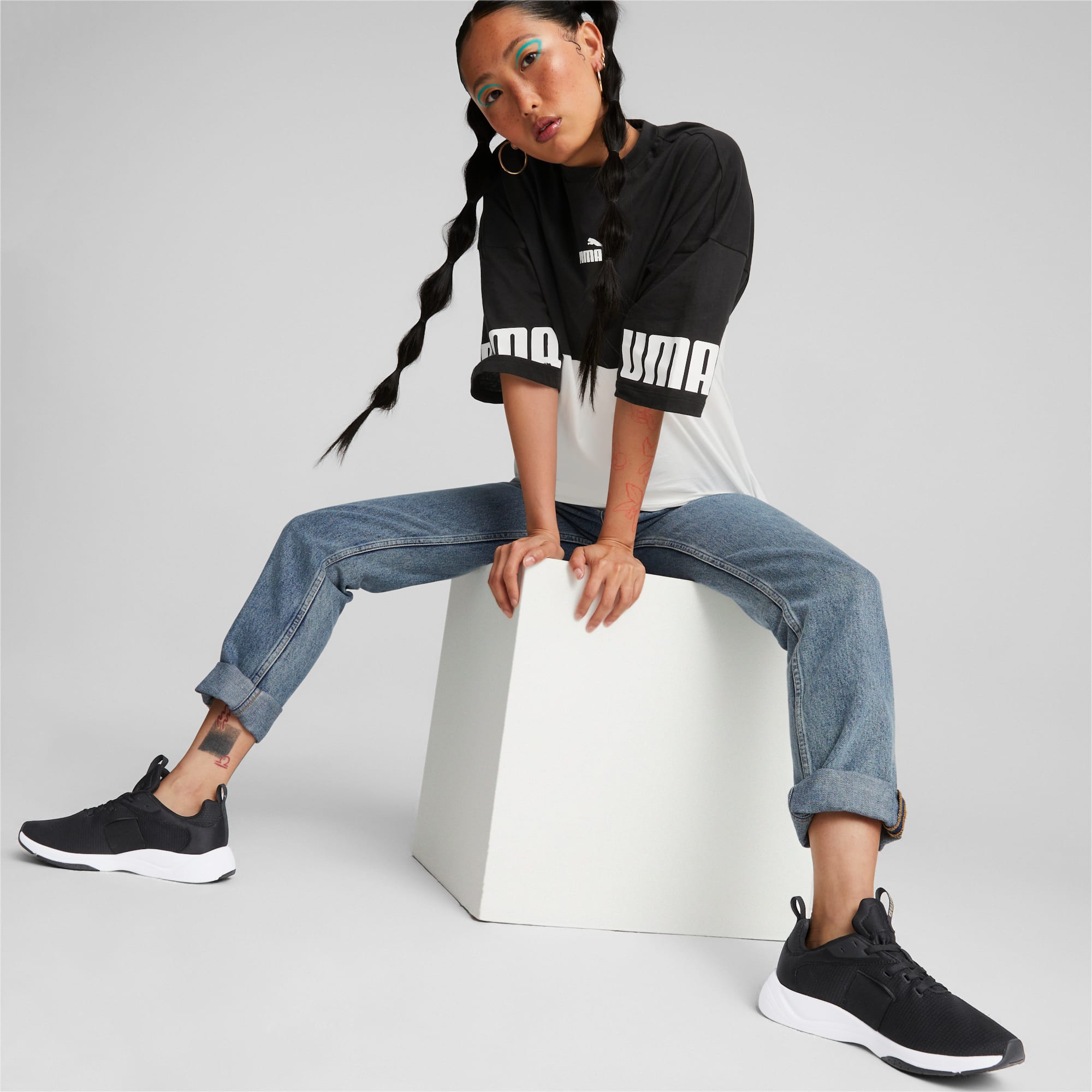 Ladies black puma on sale