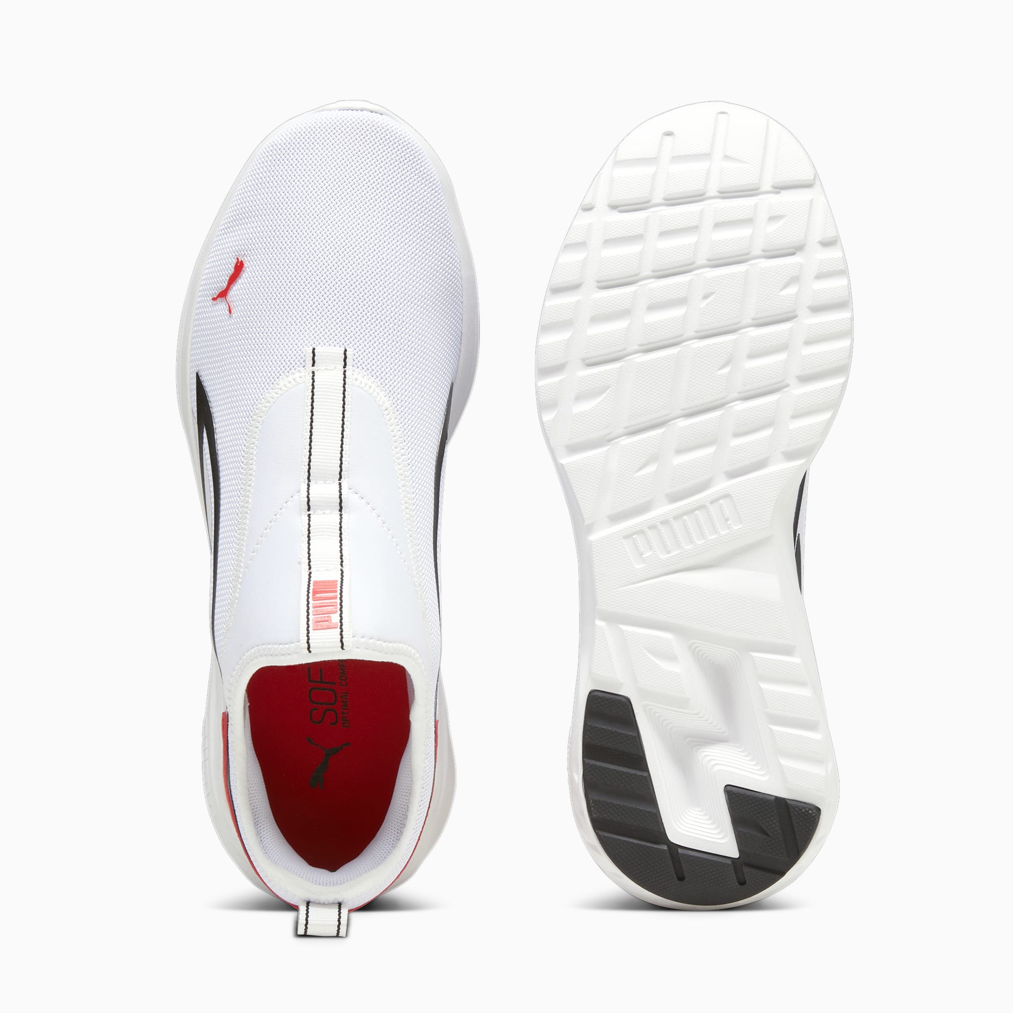 All Day Active Slip On Sneakers PUMA White PUMA Black For All Time Red PUMA Shoes PUMA