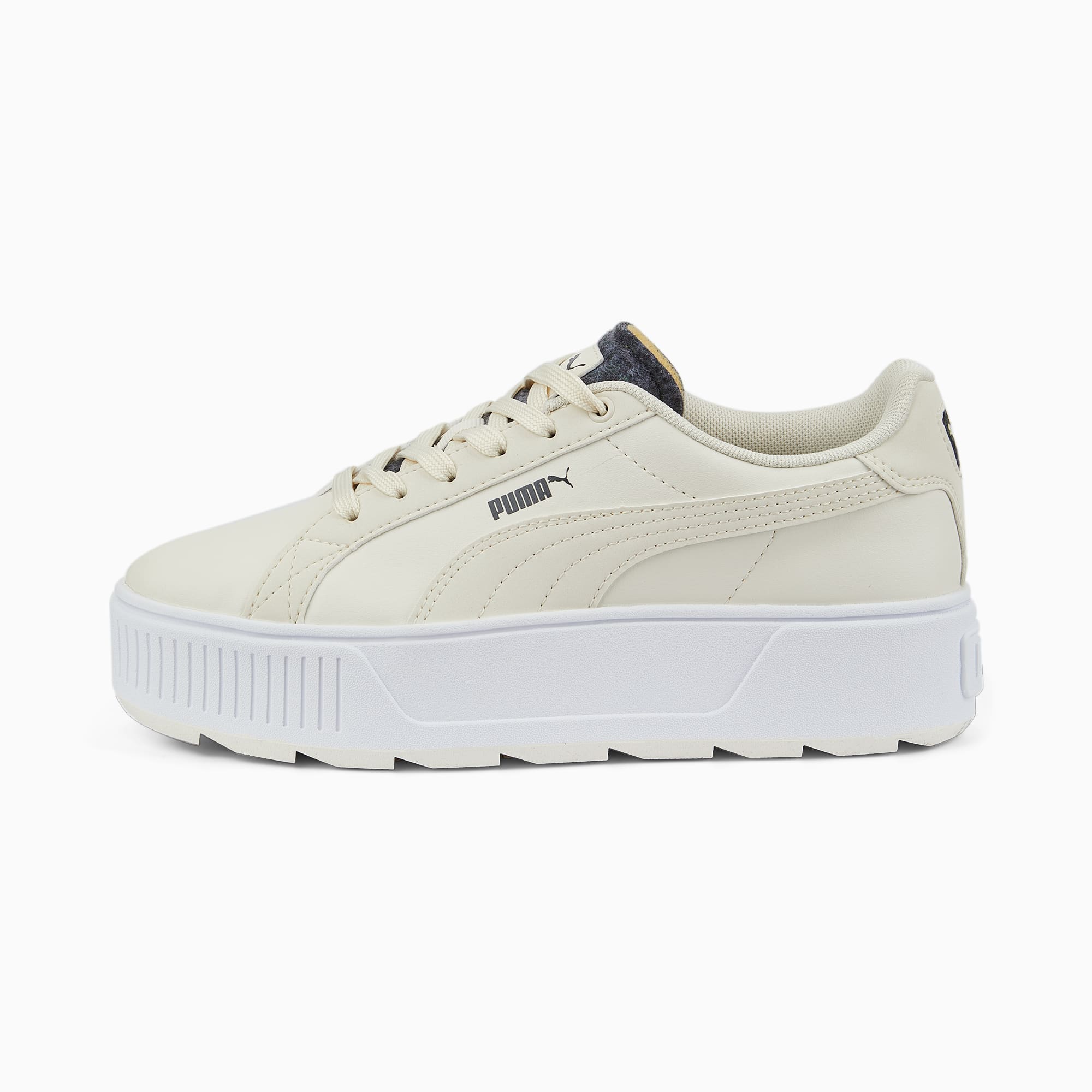 Tenis Puma Karmen Plataforma Branco com Preto - Lace Sneakers