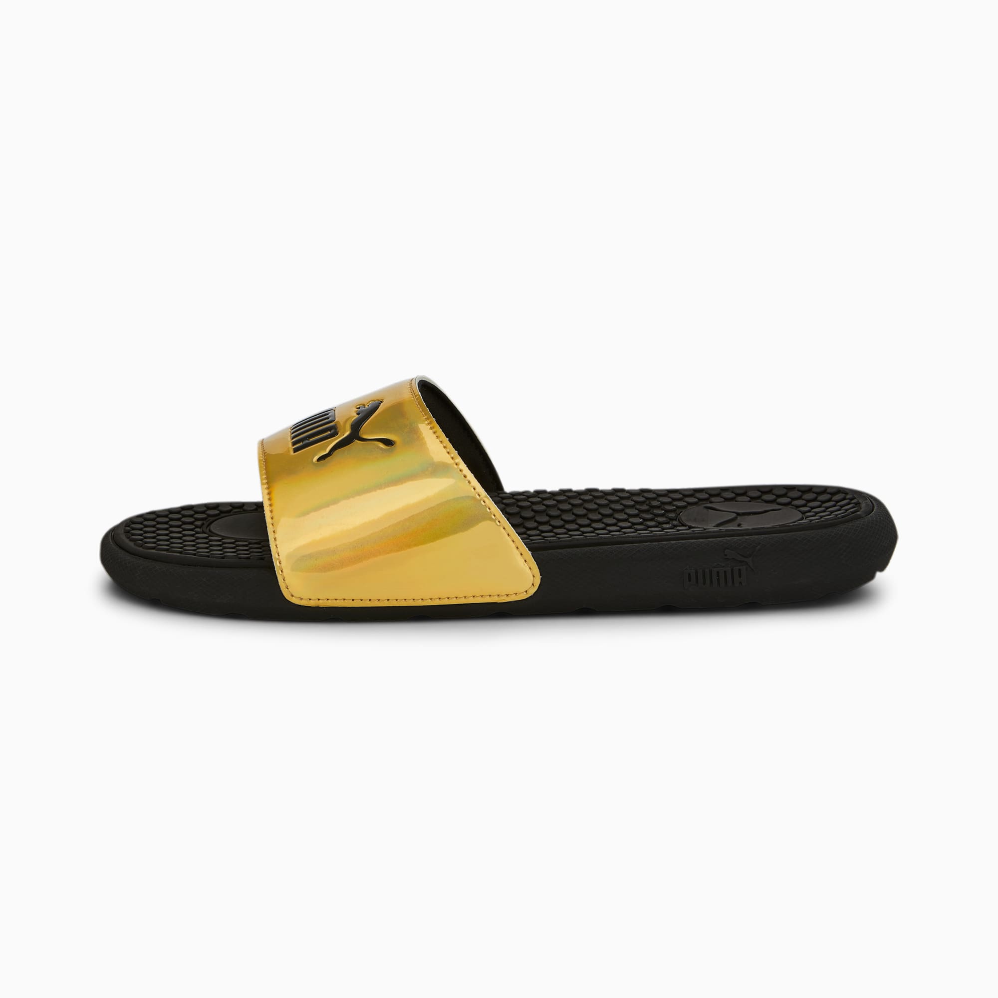 Gold puma slides on sale