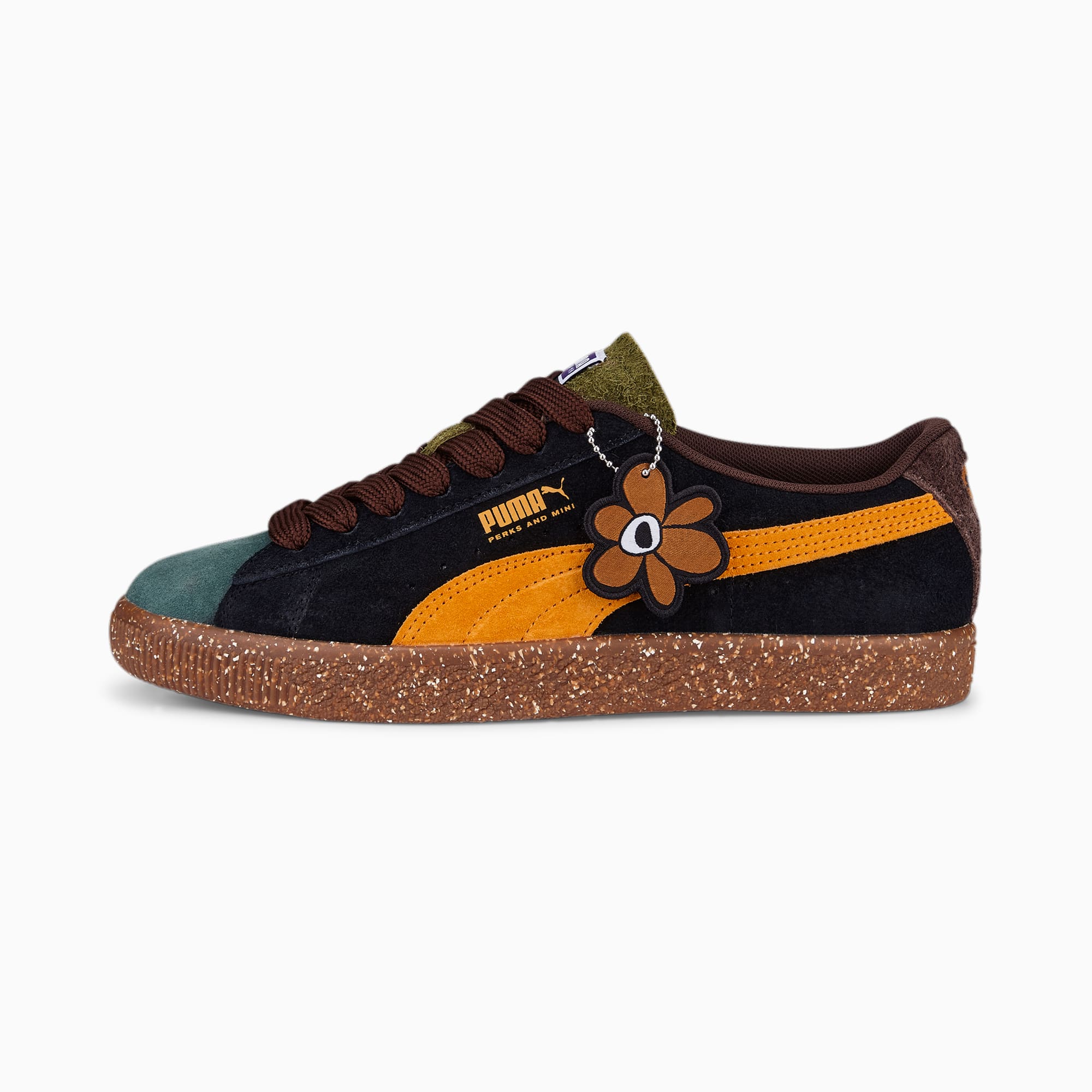 PUMA x PERKS AND MINI Suede VTG Sneakers | Dark Chocolate-Burnt  Olive-Orange Brick-Balsam Green | PUMA Shoes | PUMA