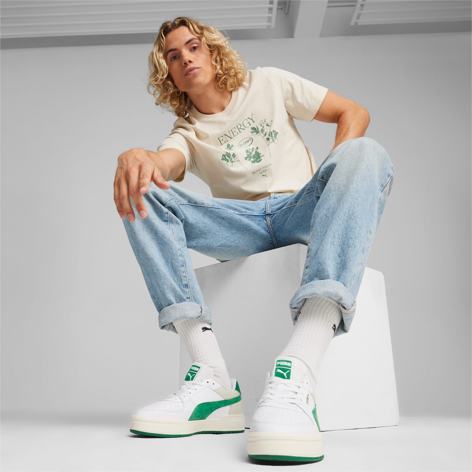 Puma white green shoes on sale