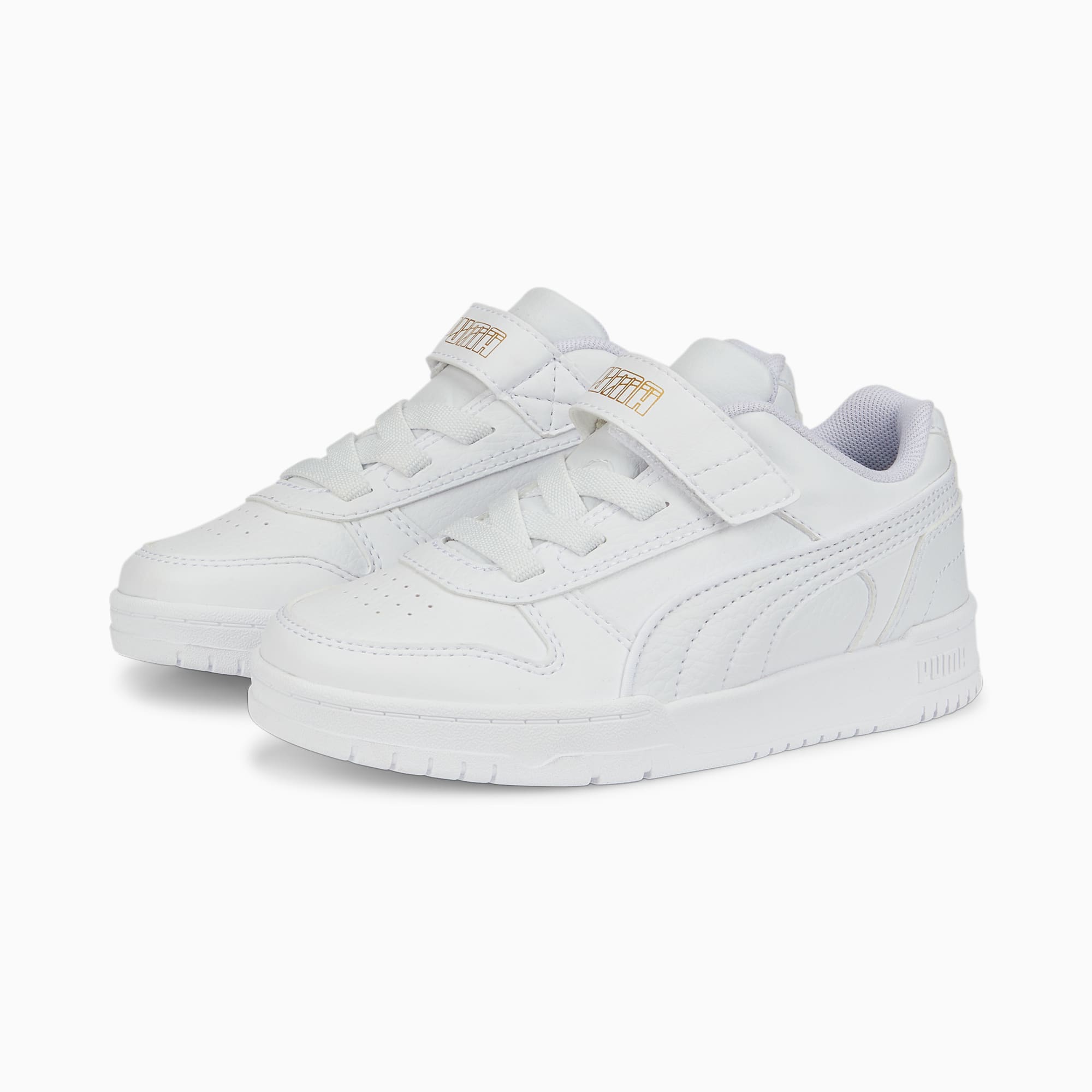 RBD Game Low Sneakers Kids, Puma White-Puma White-Puma Team Gold, large